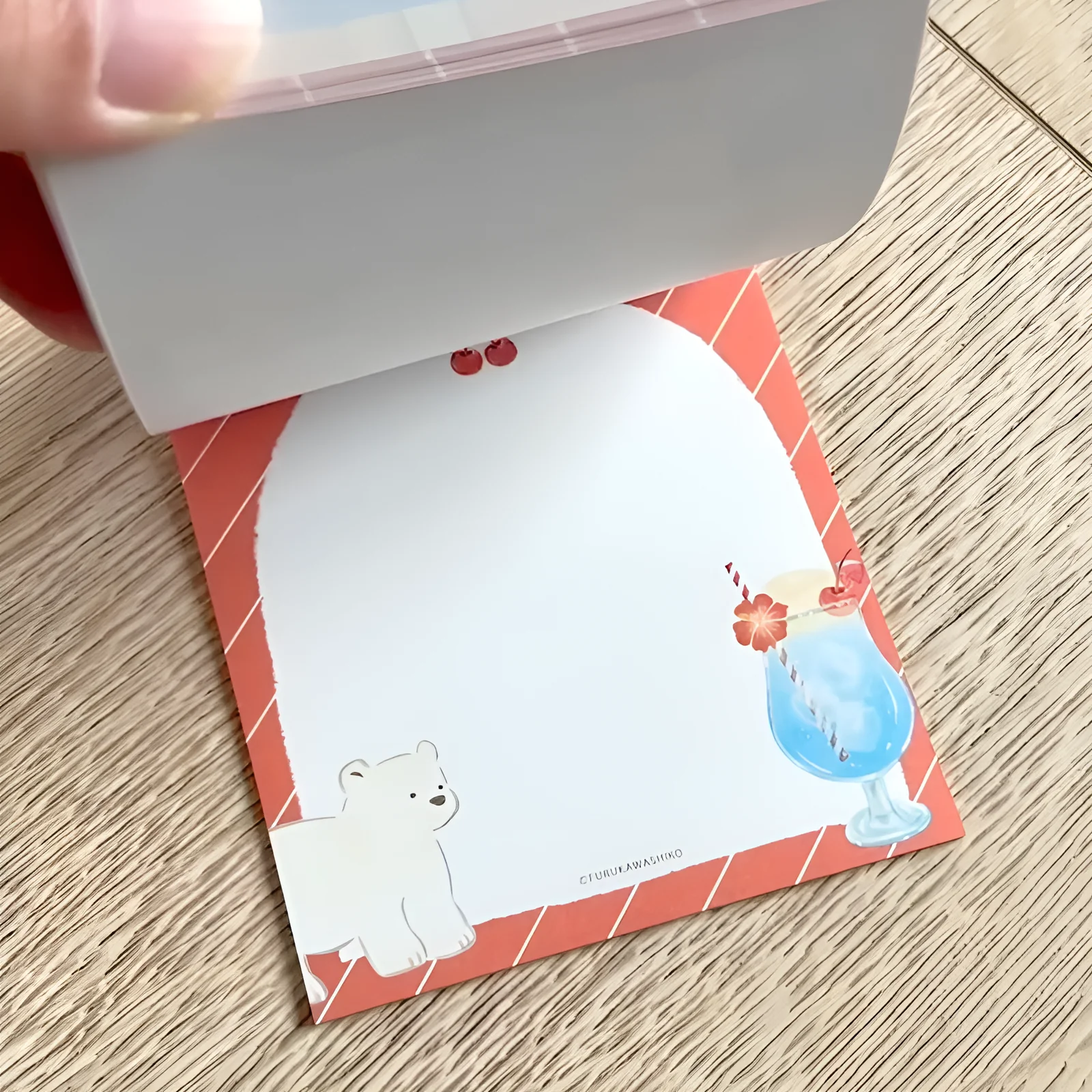 Furukawashiko 4 Designs Memo Pad - Limited Summer Edition - Lemonade Polar Bear