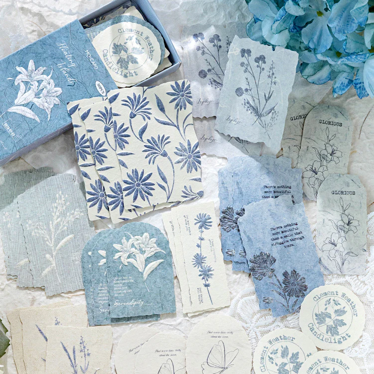 Pressed Flowers Embossed Paper - Boxed Set