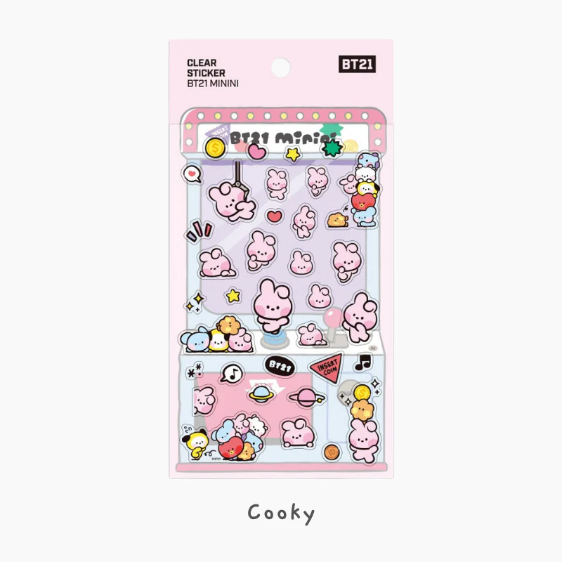 BT21 Clear Stickers - Minini