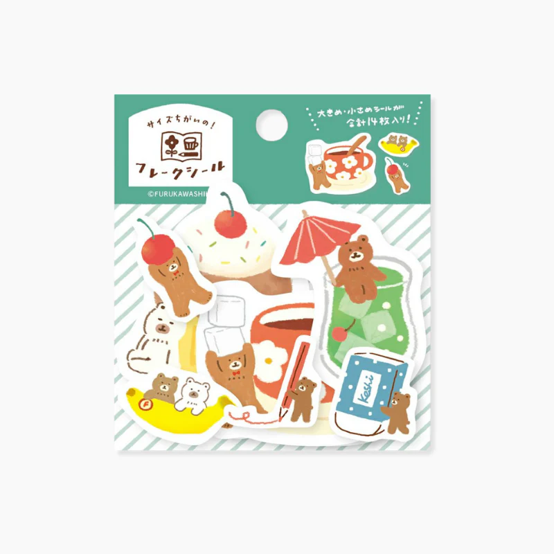 Furukawashiko Flake Stickers - Cheeky Bears