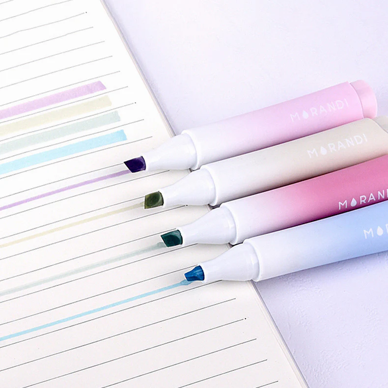 Morandi Pastel Breeze Highlighters - Set of 4 - 3 Types