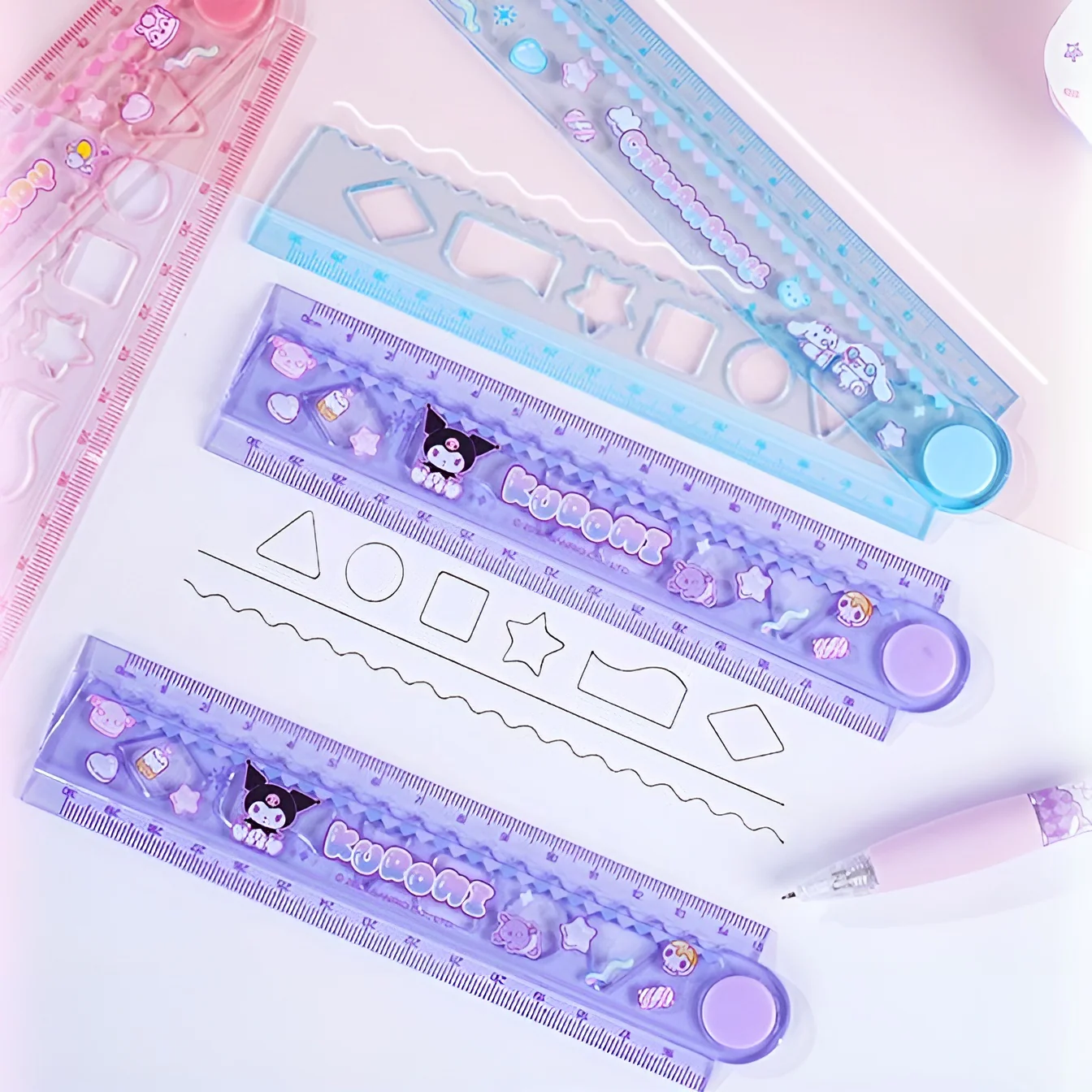 Sanrio Characters Stencil & Ruler Duo