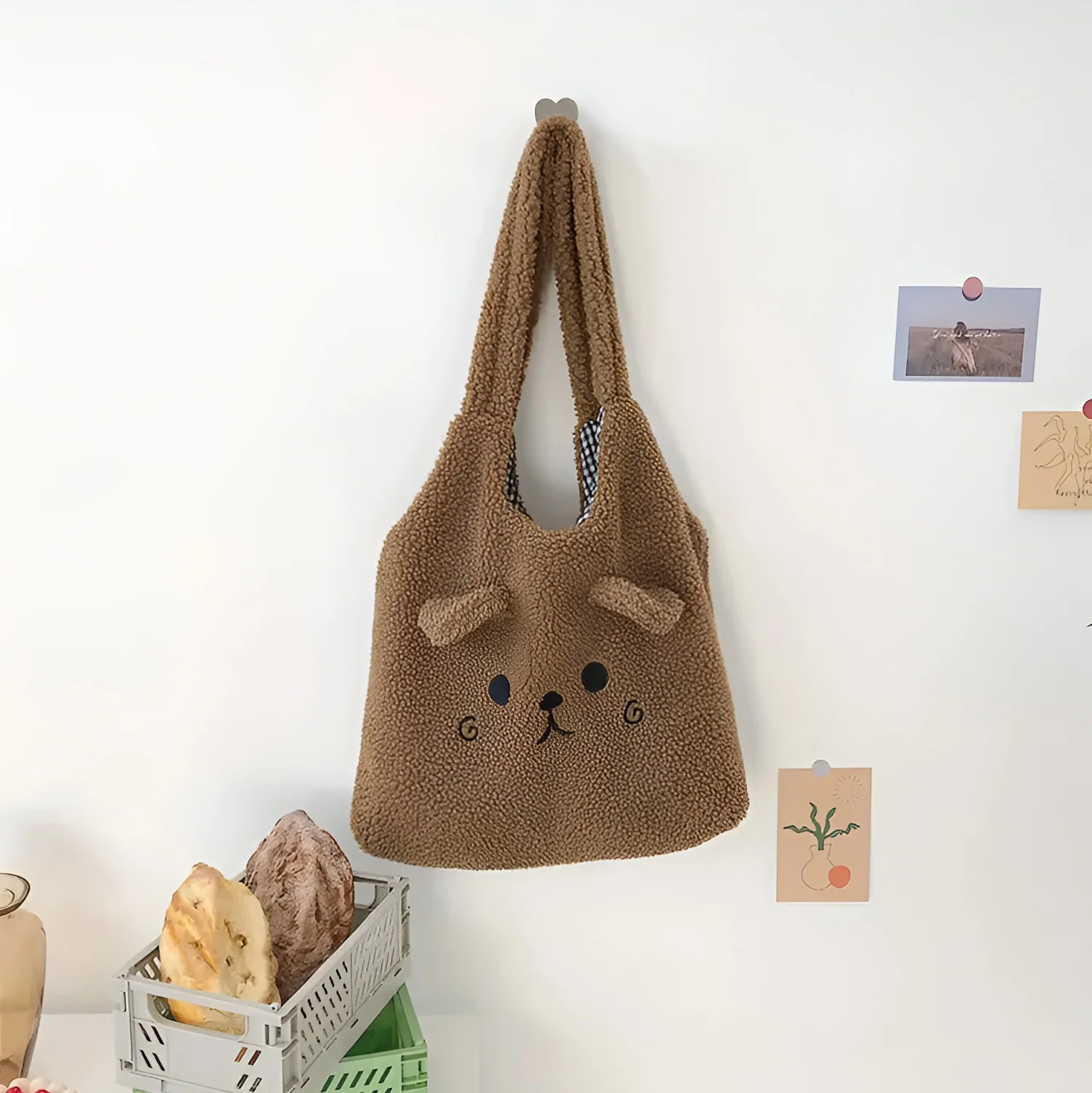 Bear Snuggler Sherpa Tote