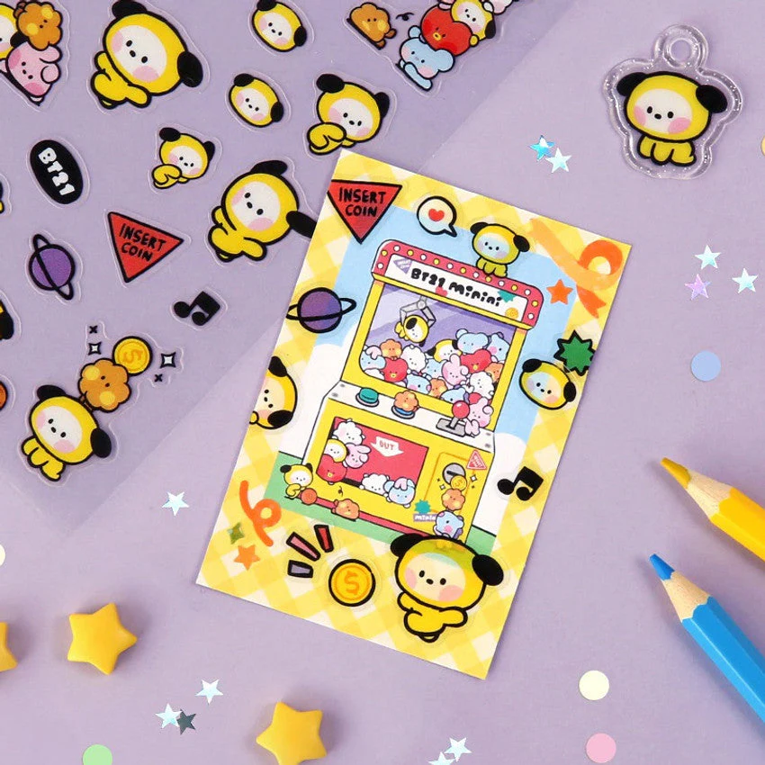BT21 Clear Stickers - Minini