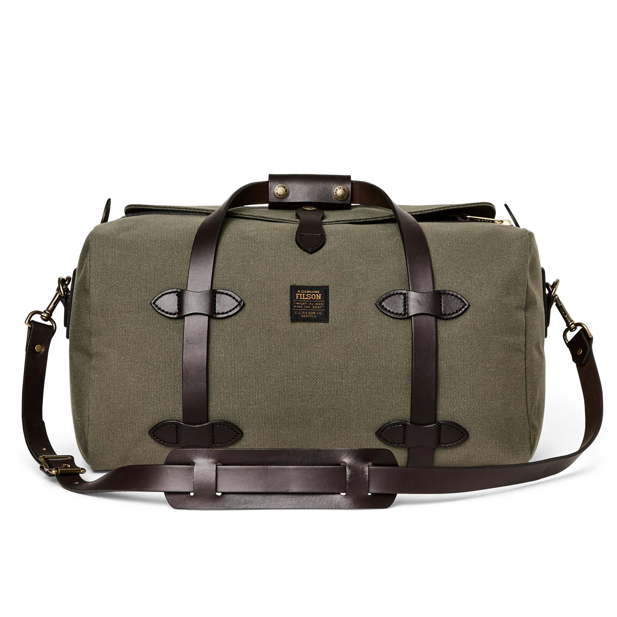 Small Rugged Twill Duffle Bag - Otter Green