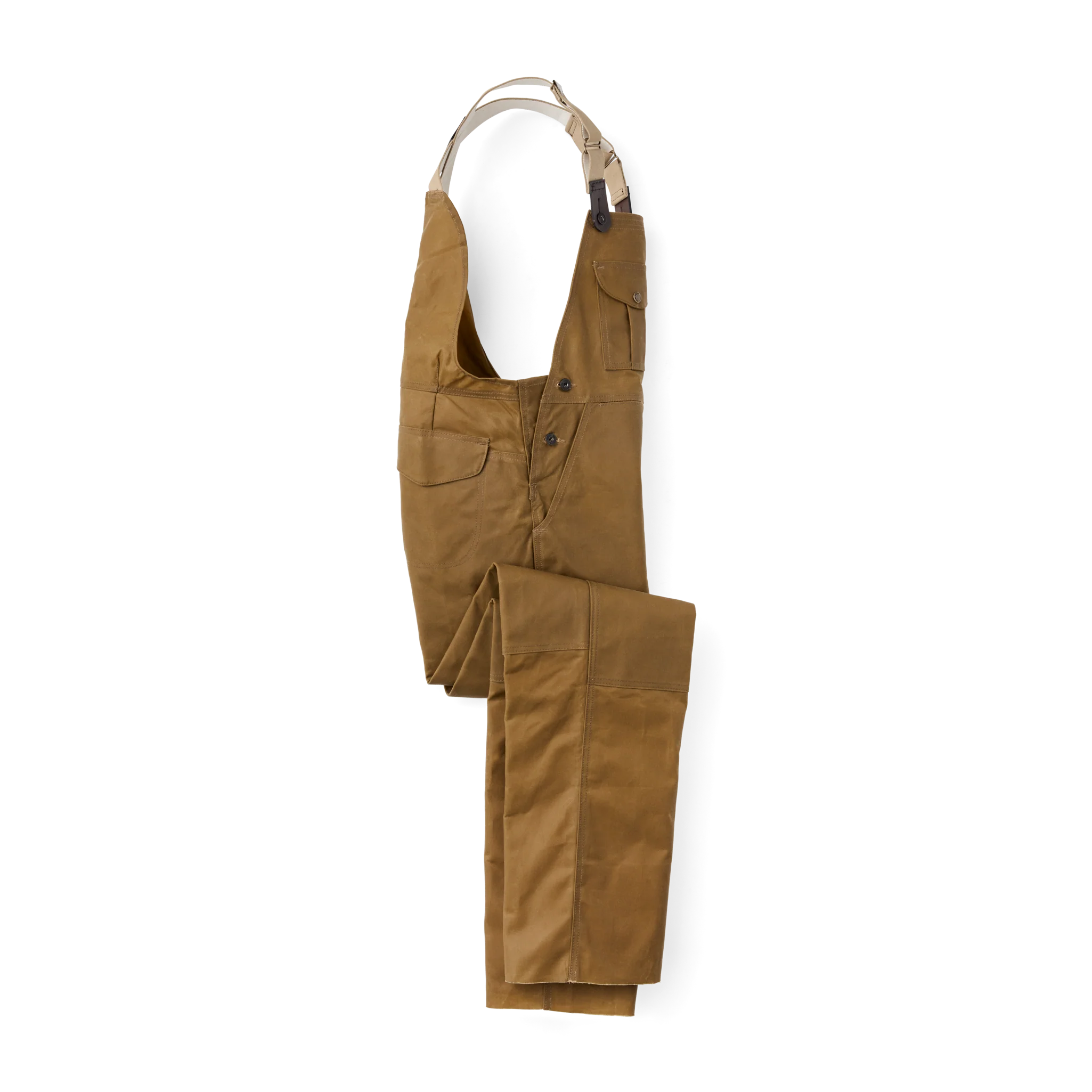 Oil Finish Double Tin Cloth Bibs - Dark Tan