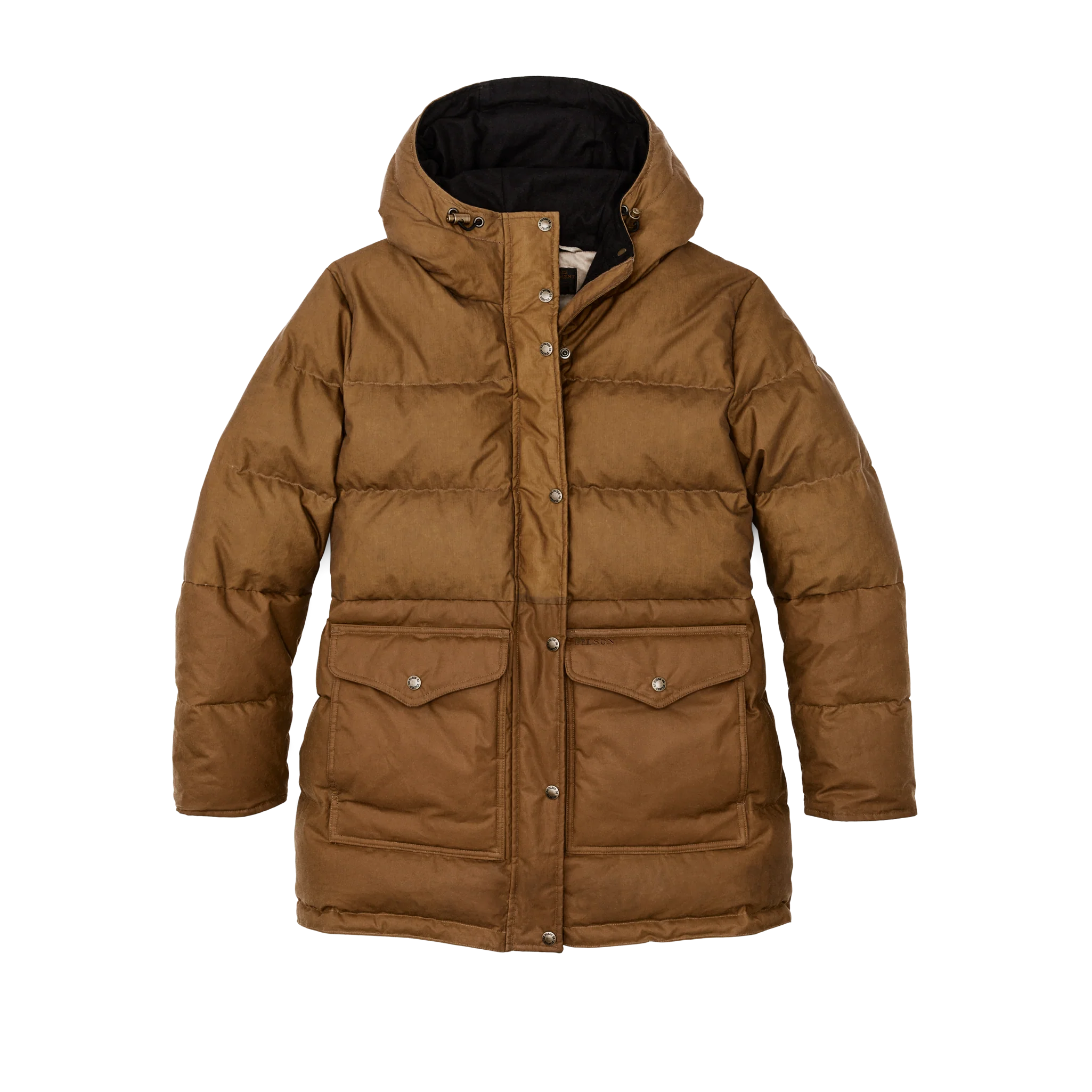 Women's Waxed Down Parka - Dark Tan