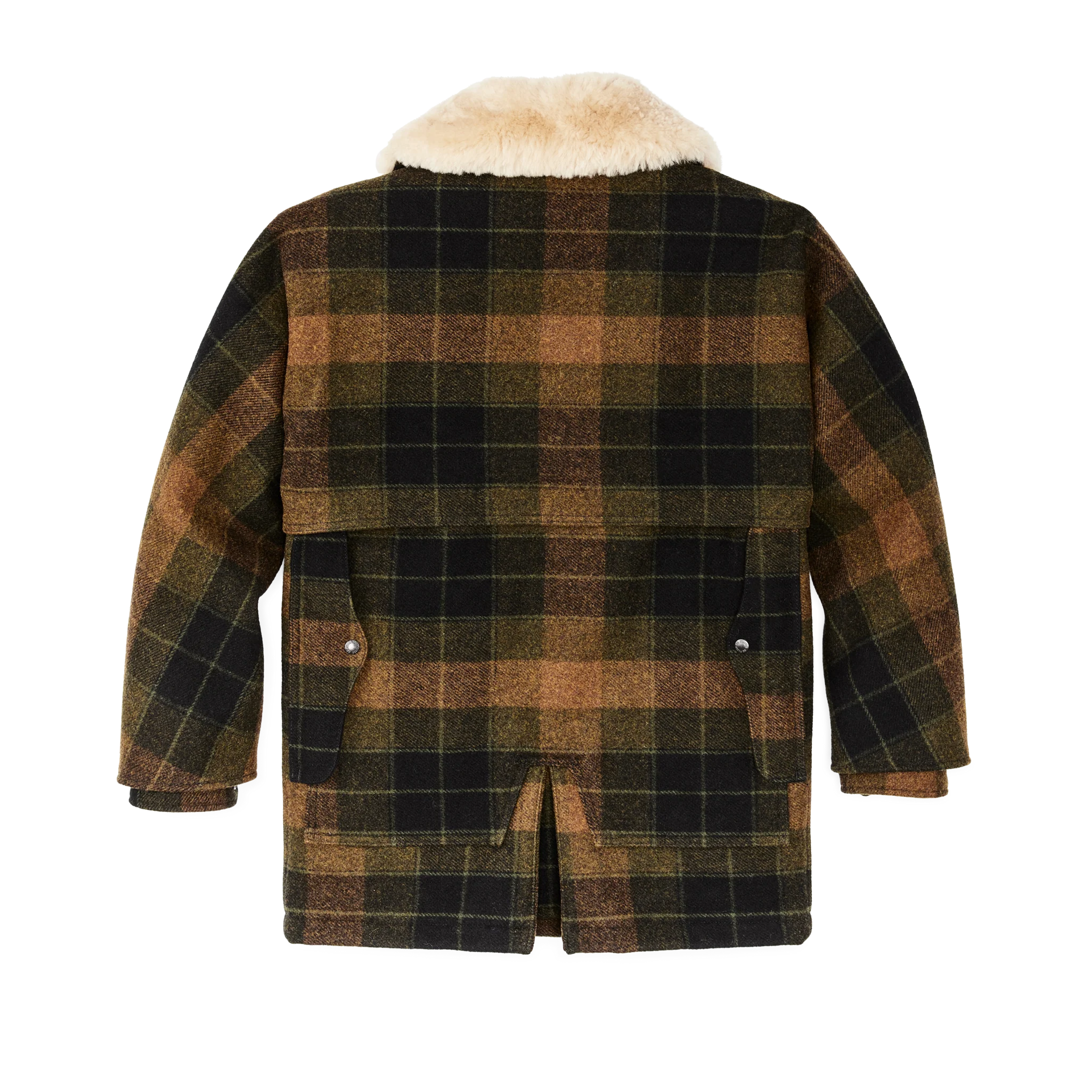 Lined Mackinaw Wool Packer Coat - Loden Heather Plaid