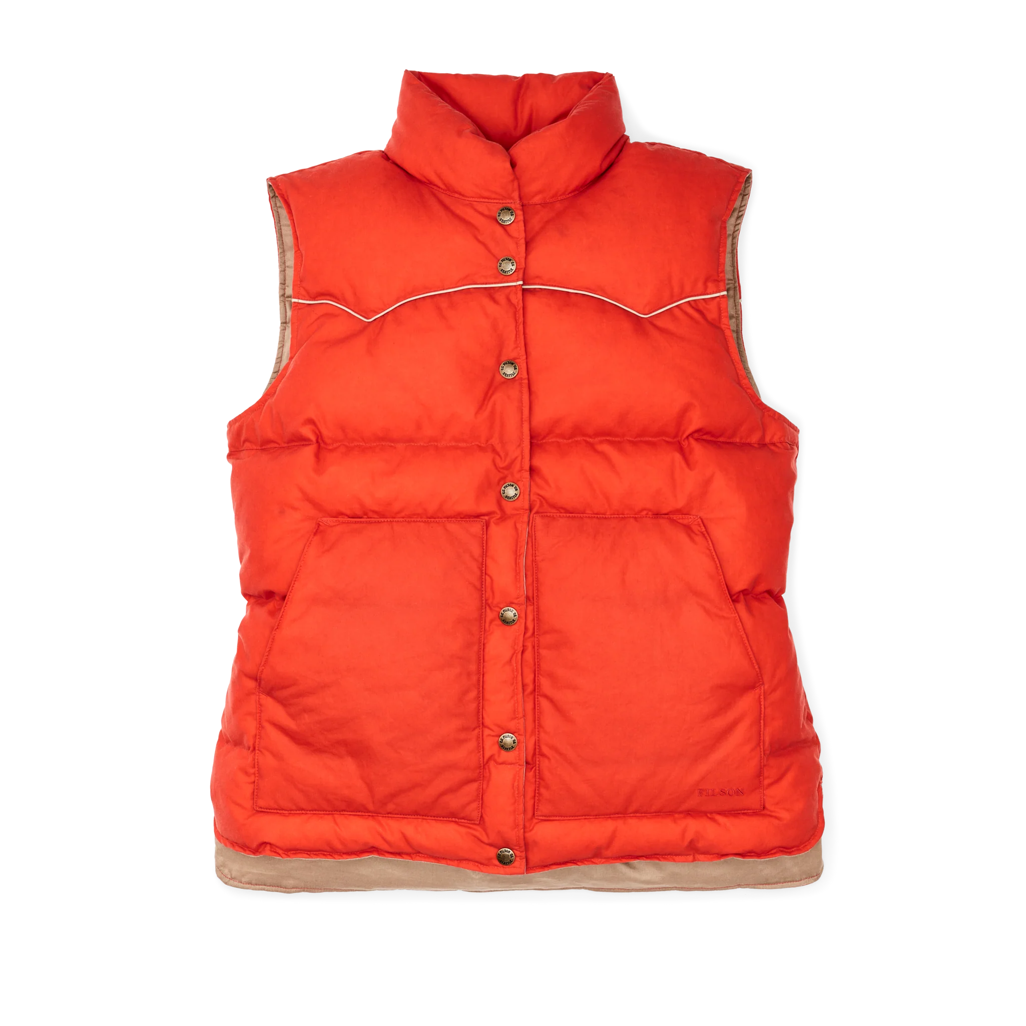 Women's Waxed Down Vest - Campfire
