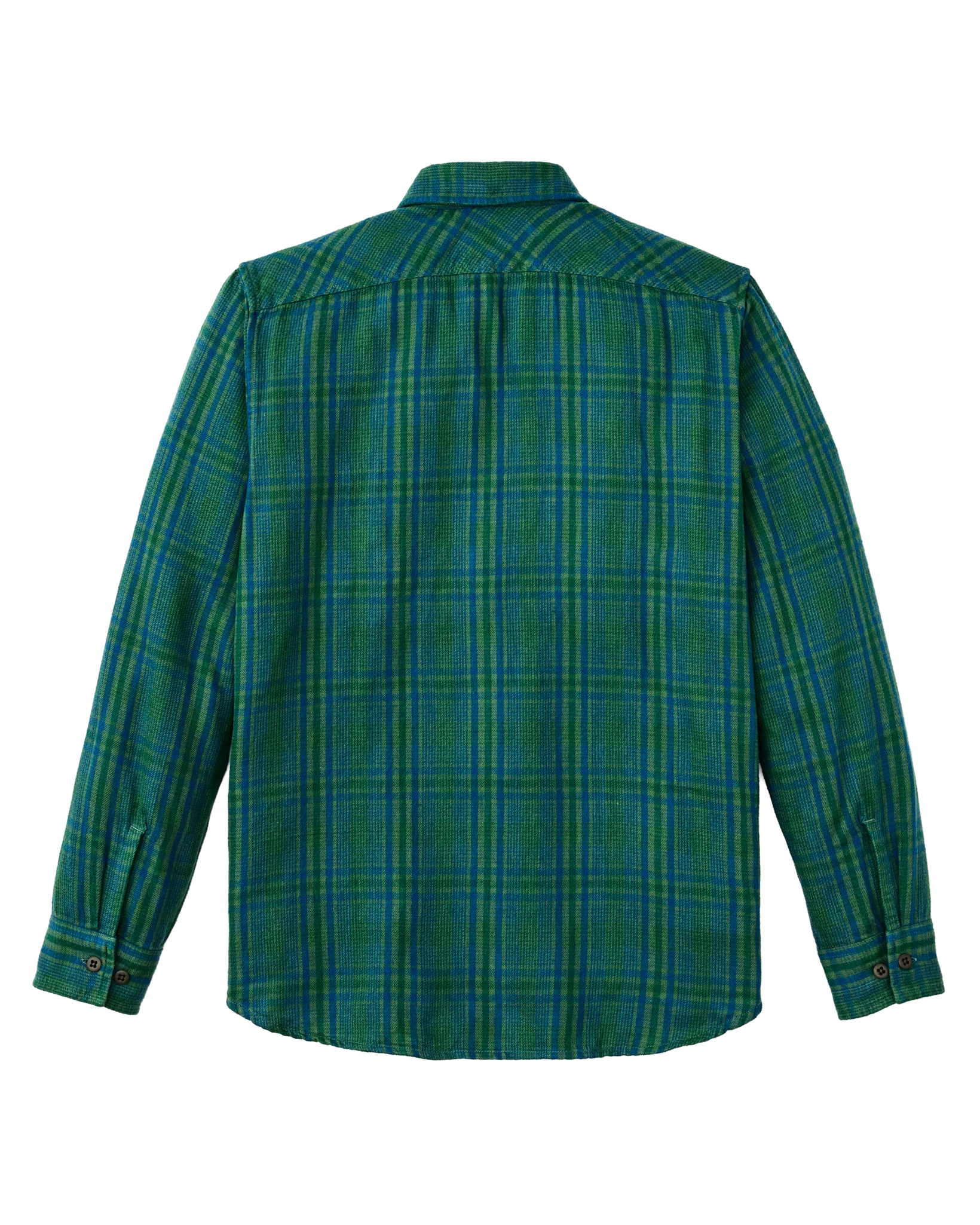 The Rangeland Flannel Shirt - Green / Blue Plaid