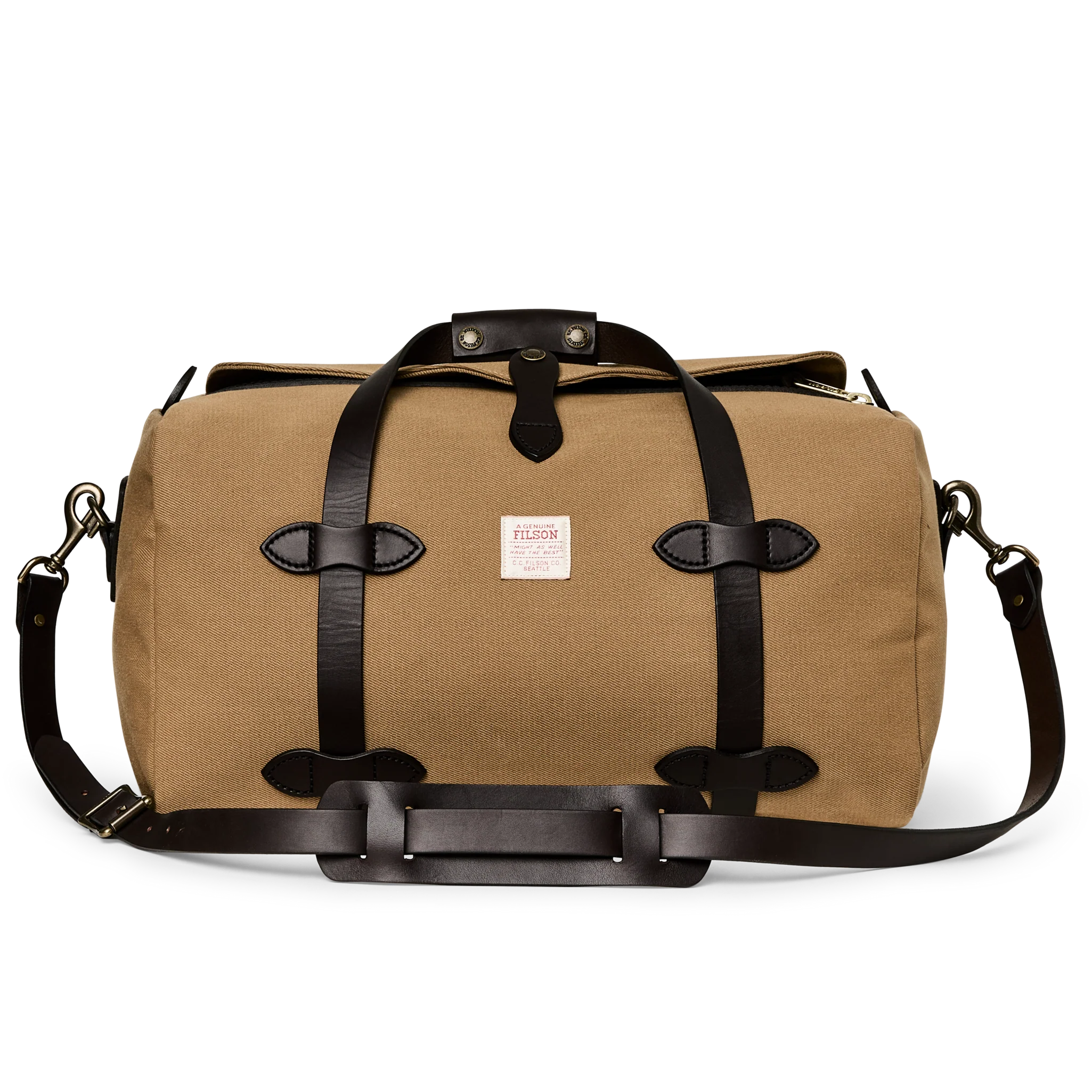 Small Rugged Twill Duffle Bag - Tan