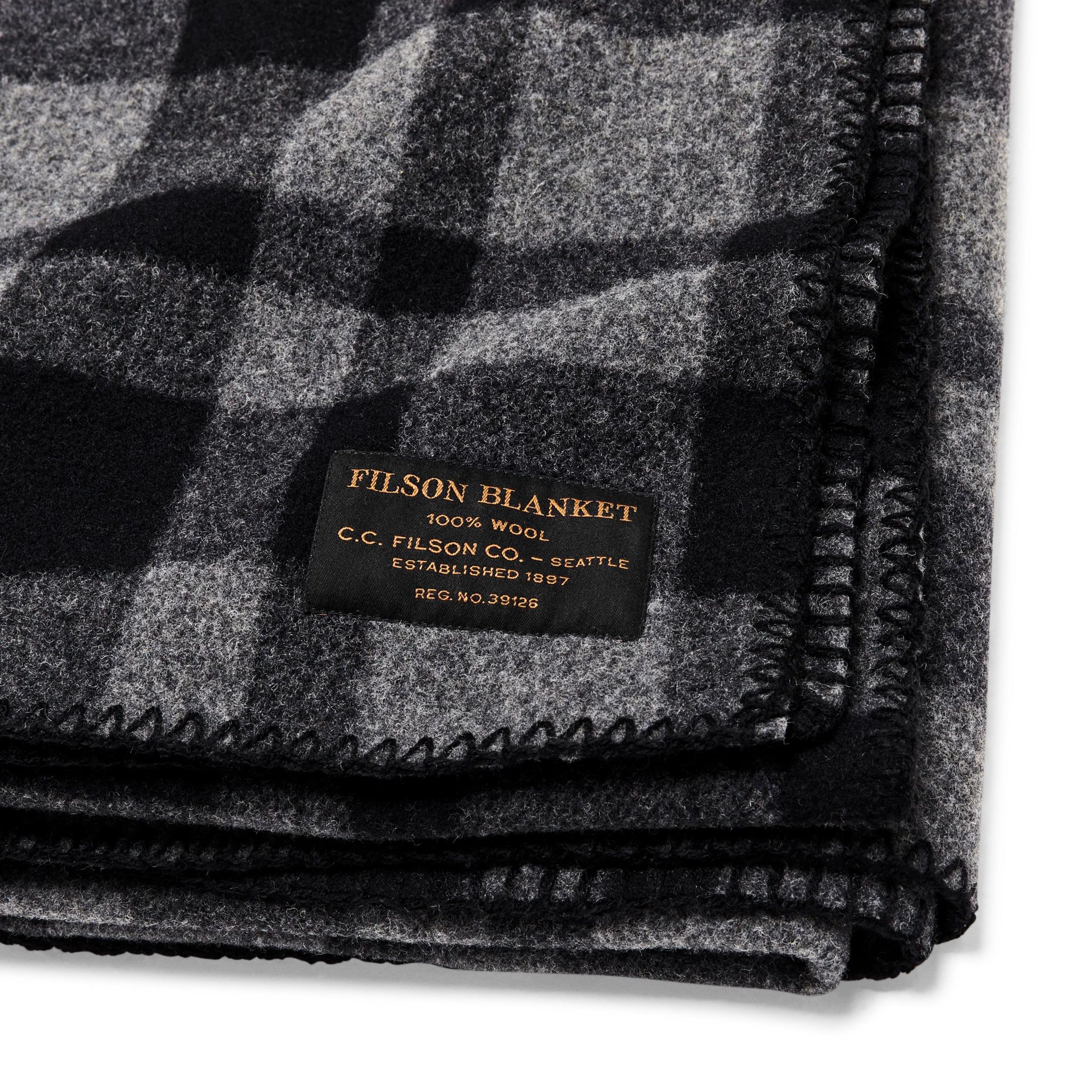 Mackinaw Wool Blanket - Charcoal Black