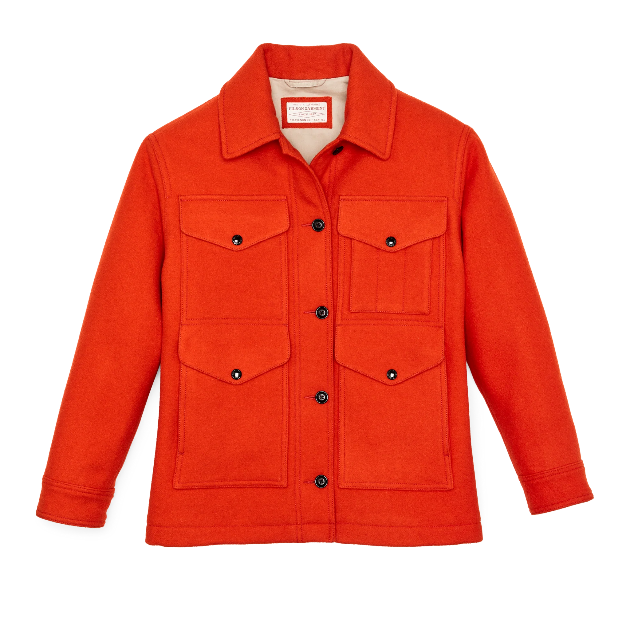 Women's Mackinaw Wool Cruiser Jacket - Flame