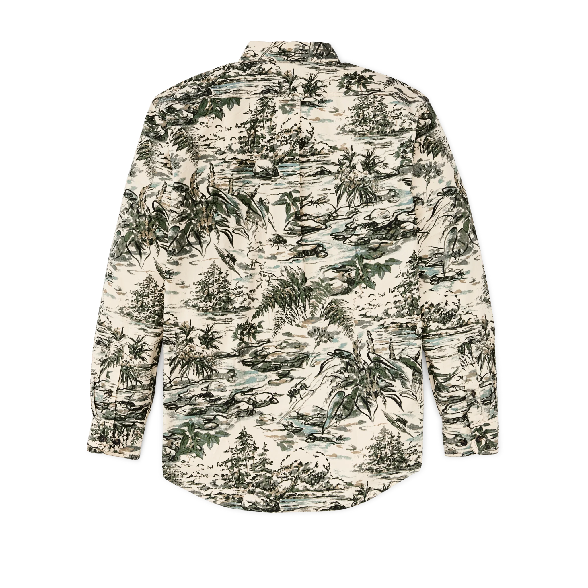 Filson X Housefly Washed Feather Cloth Shirt - Khaki / Scenic