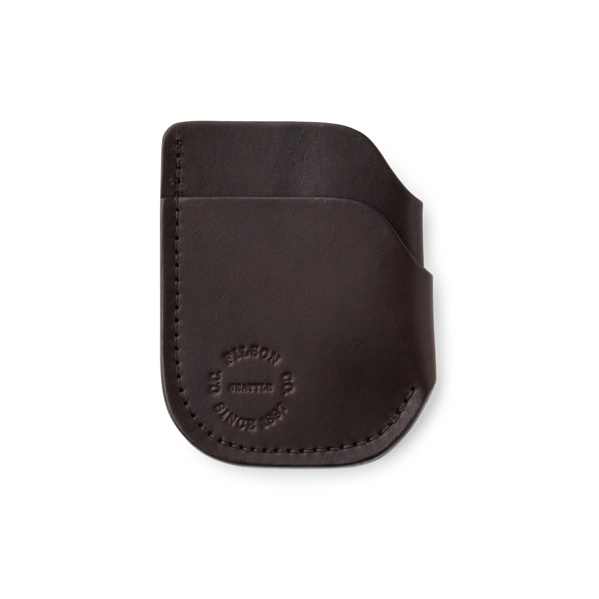 Bridle Leather Front Pocket Cash & Card Case - Brown Leather