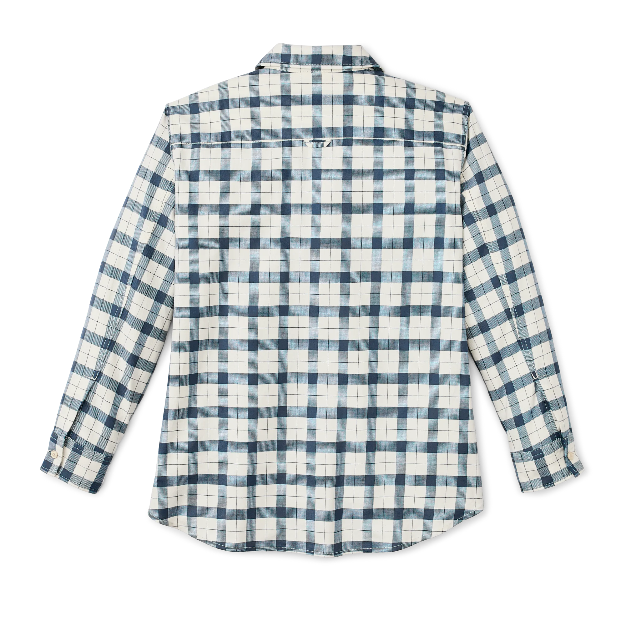 Women's Light Weight Alaskan Guide Shirt - Light Tan / Flag Blue Plaid