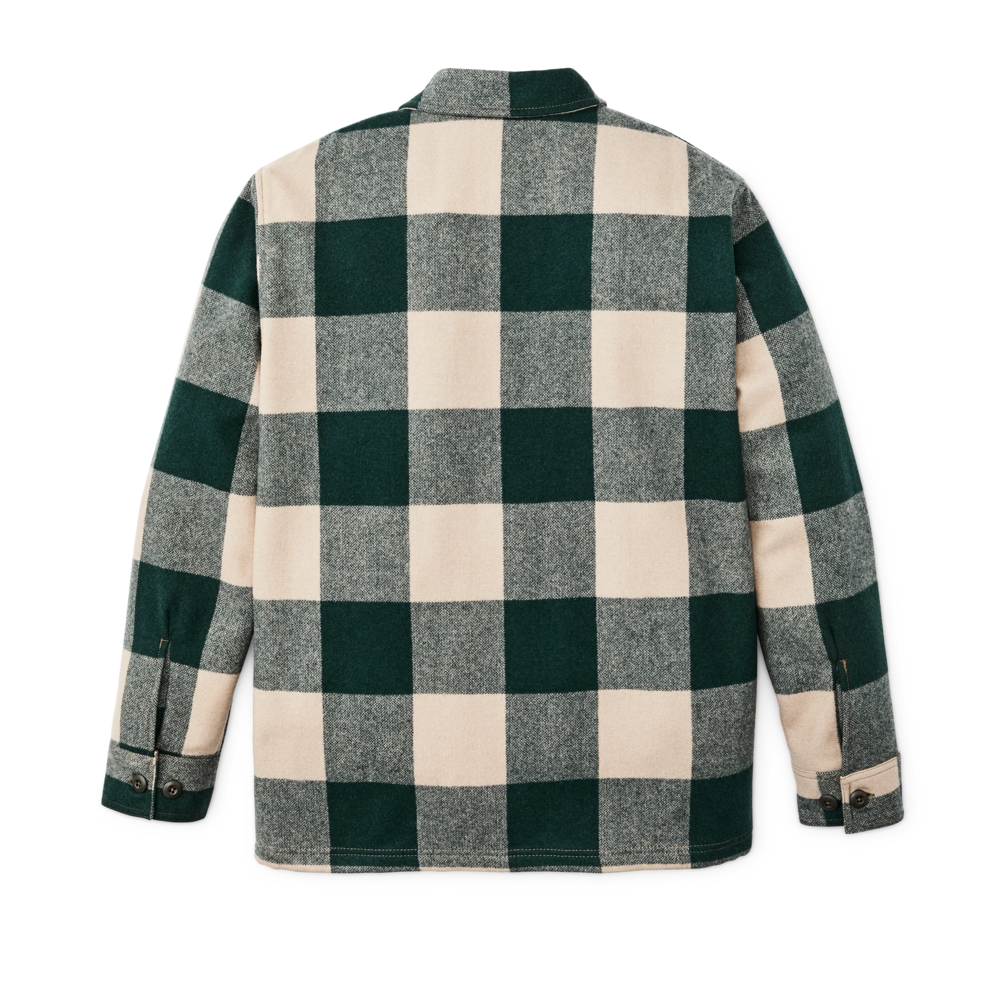 Wool Jac-shirt - Pine / Beige Check