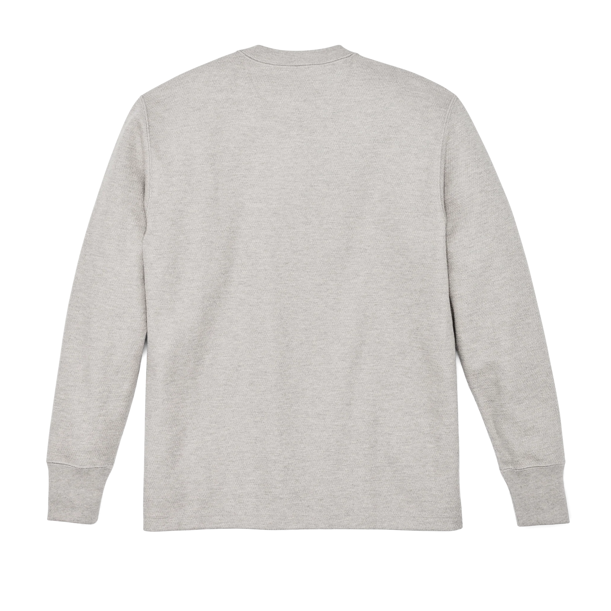 Waffle Knit Henley - Light Heather Gray