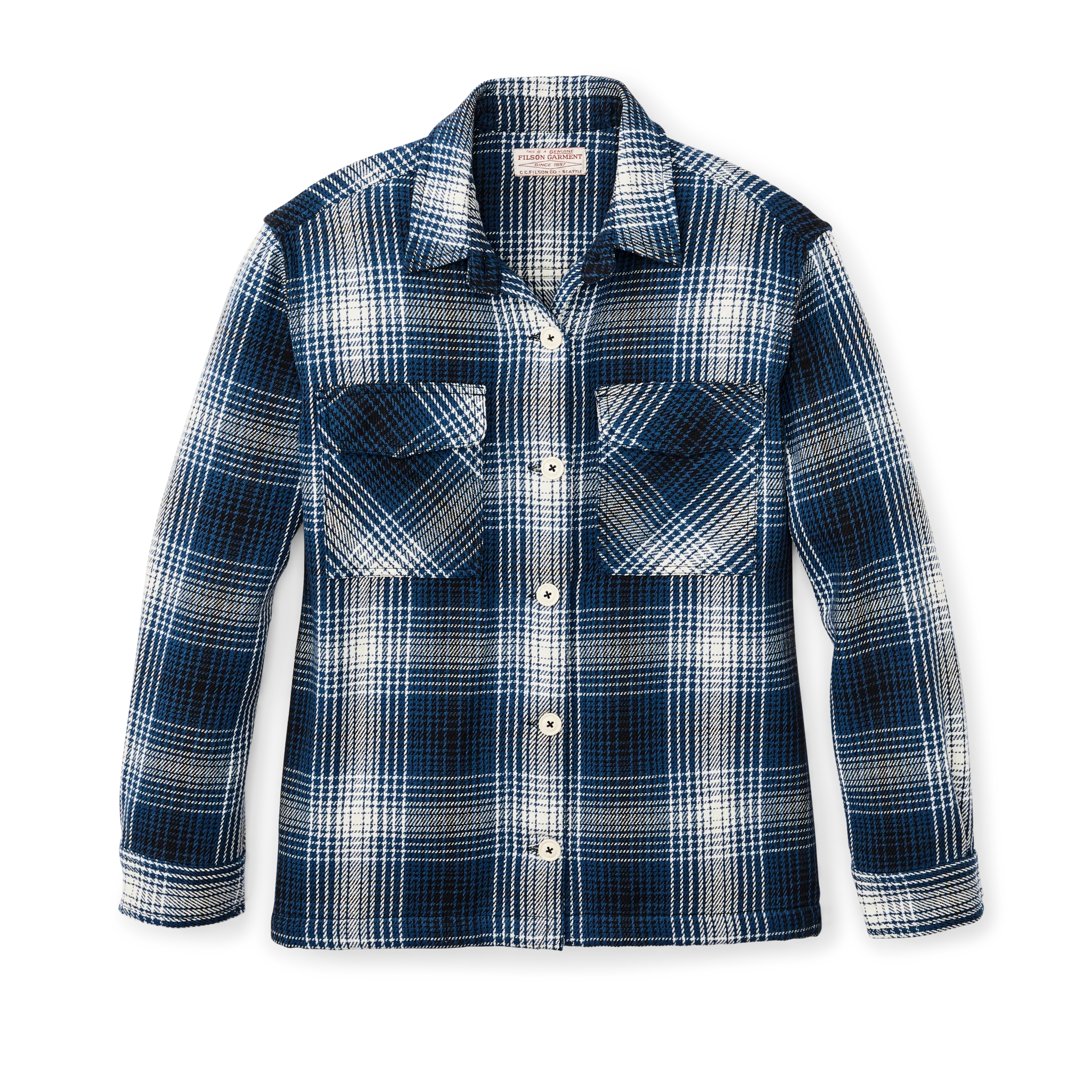 Women's Deer Island Jac-shirt - Cobalt / Natural Shadow Plaid