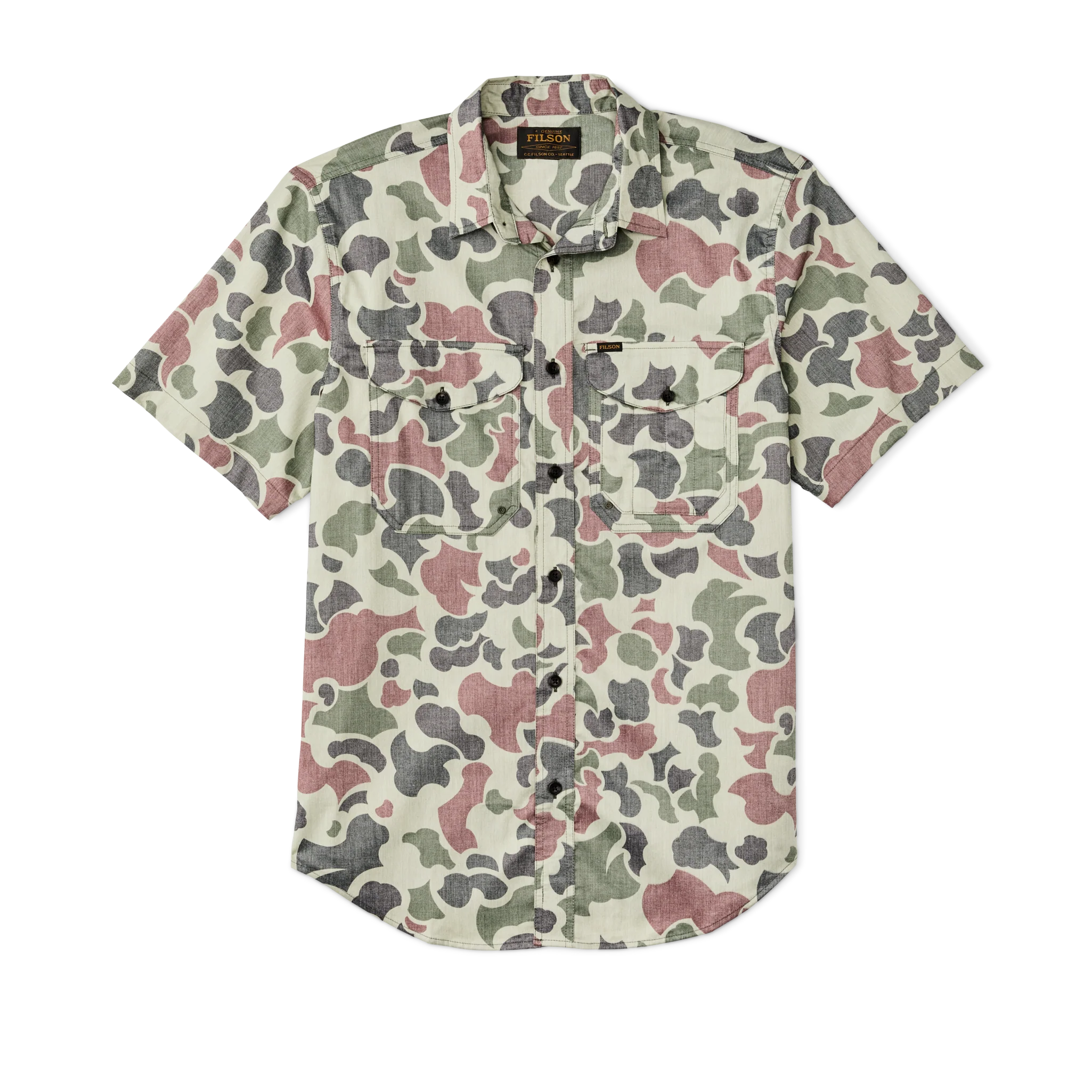Twin Lakes Short Sleeve Sport Shirt - Shrub Camo