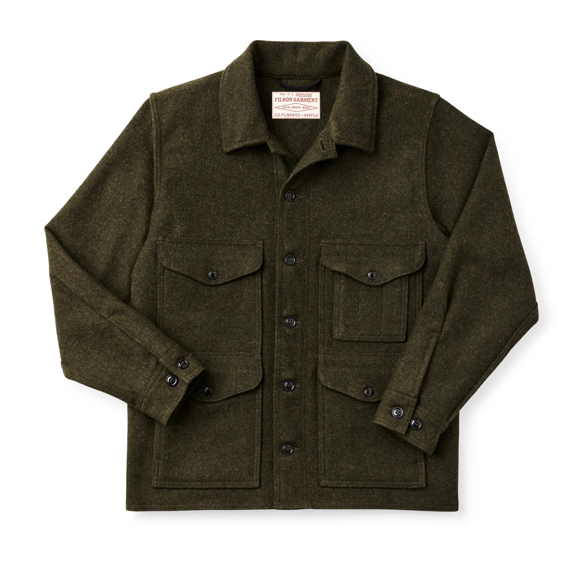 Mackinaw Wool Cruiser Jacket - Forest Green