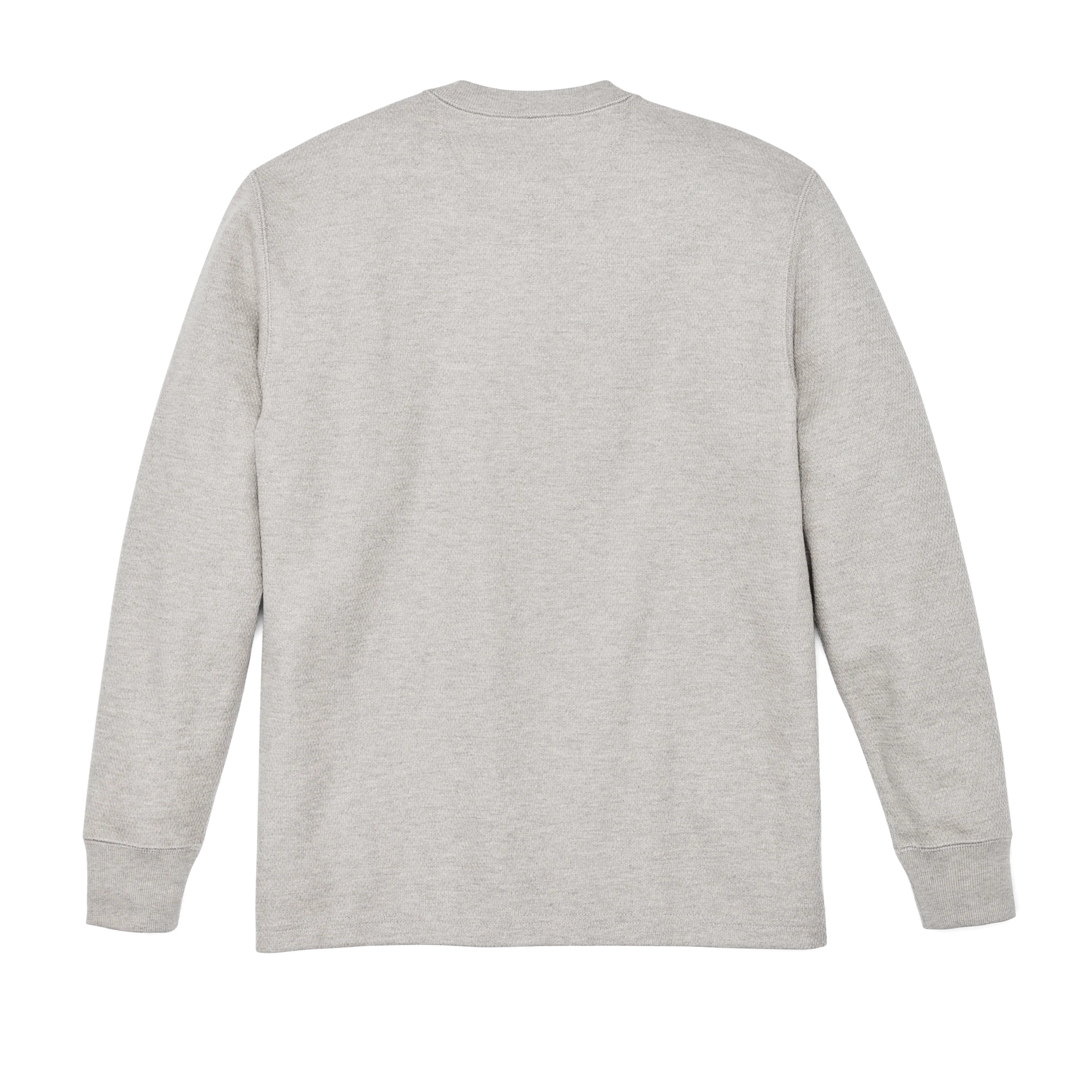 Waffle Knit Thermal Crewneck - Light Heather Gray