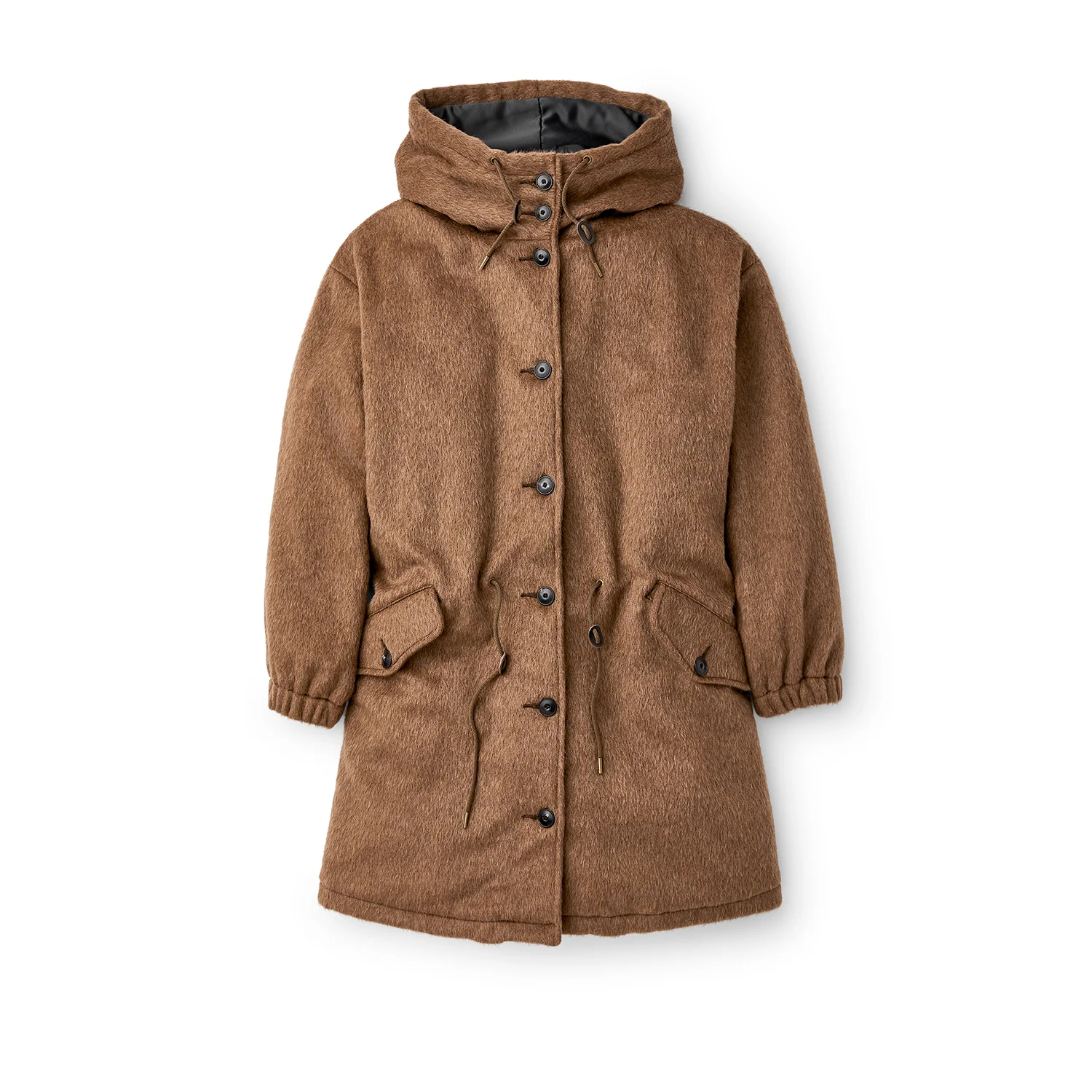 Women's Wool Mohair Parka - Brown