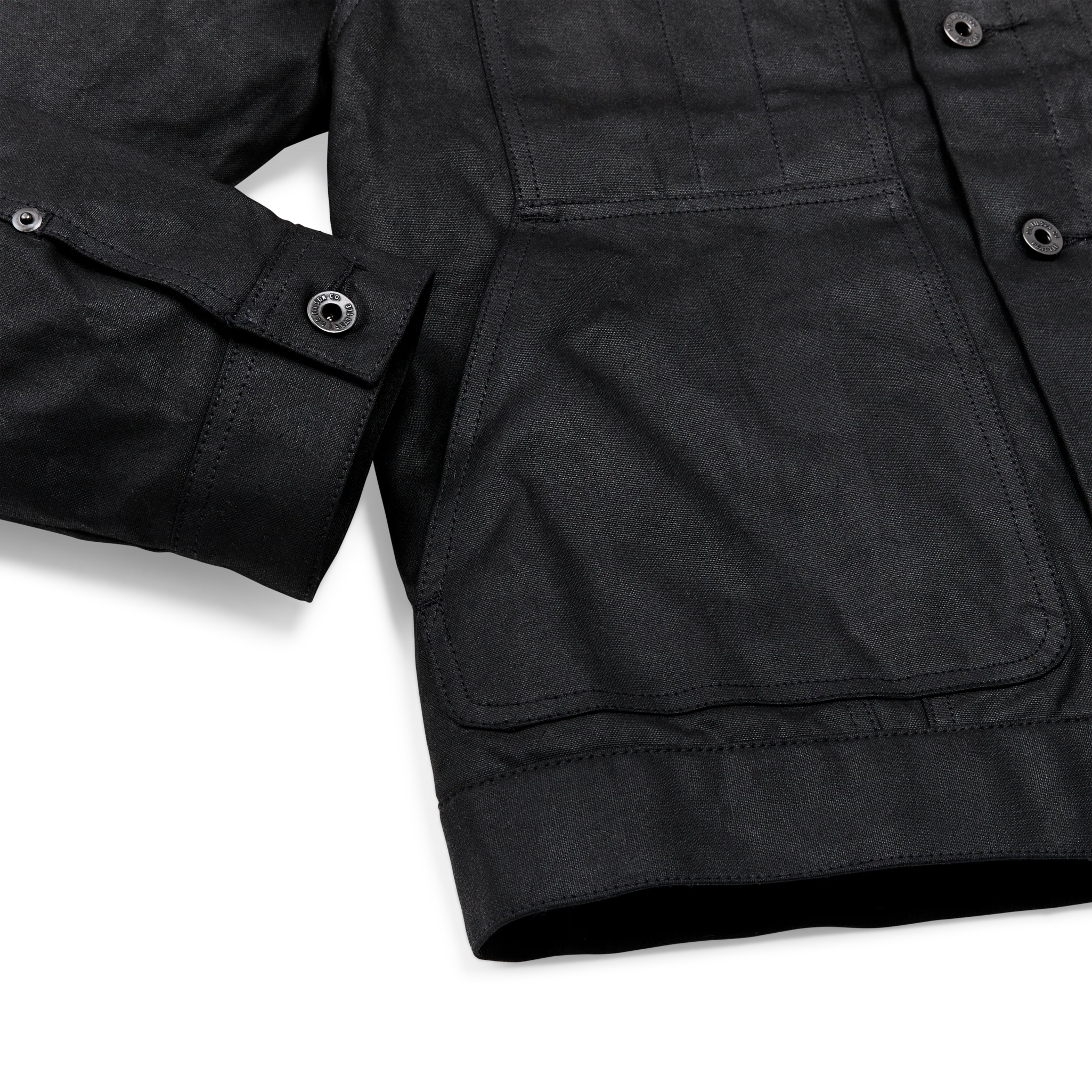 Tin Cloth Short Lined Cruiser Jacket - Black