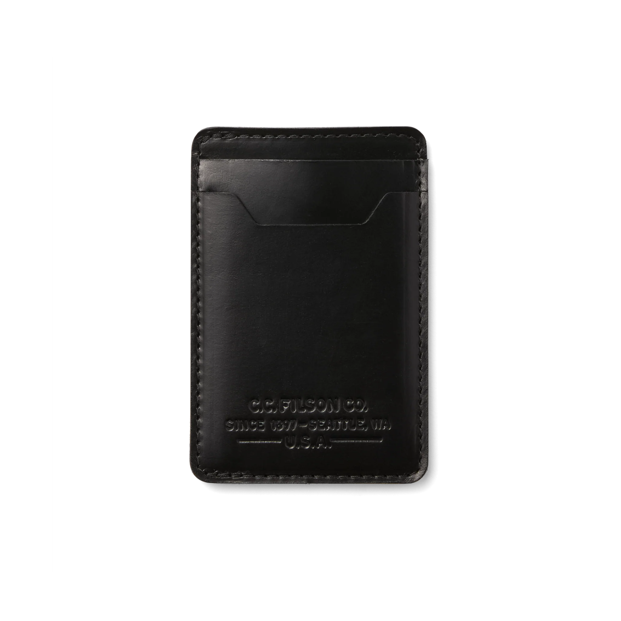 Filson Leather Card Case - Black