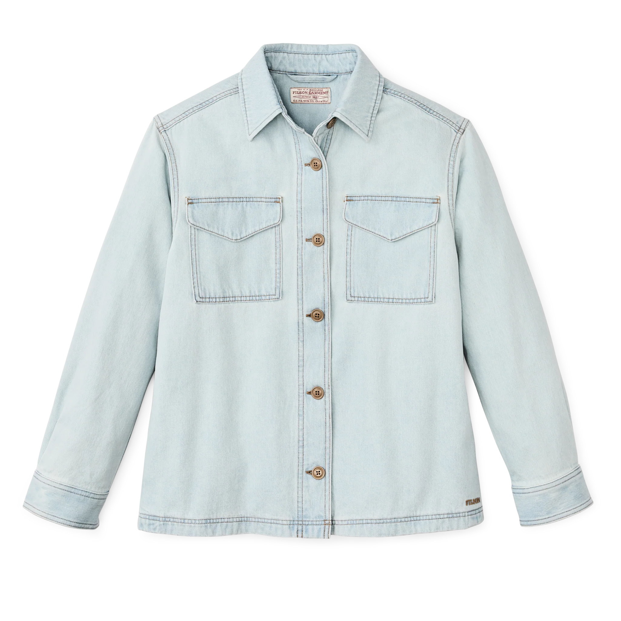 Women's 9-oz. Denim Jac-shirt - Sun Bleach