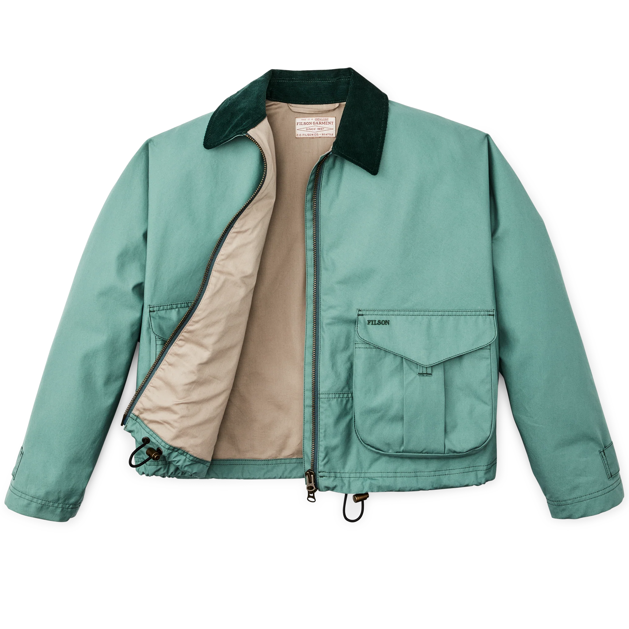 Women's Aviator Cloth Short Work Jacket - Deep Sea
