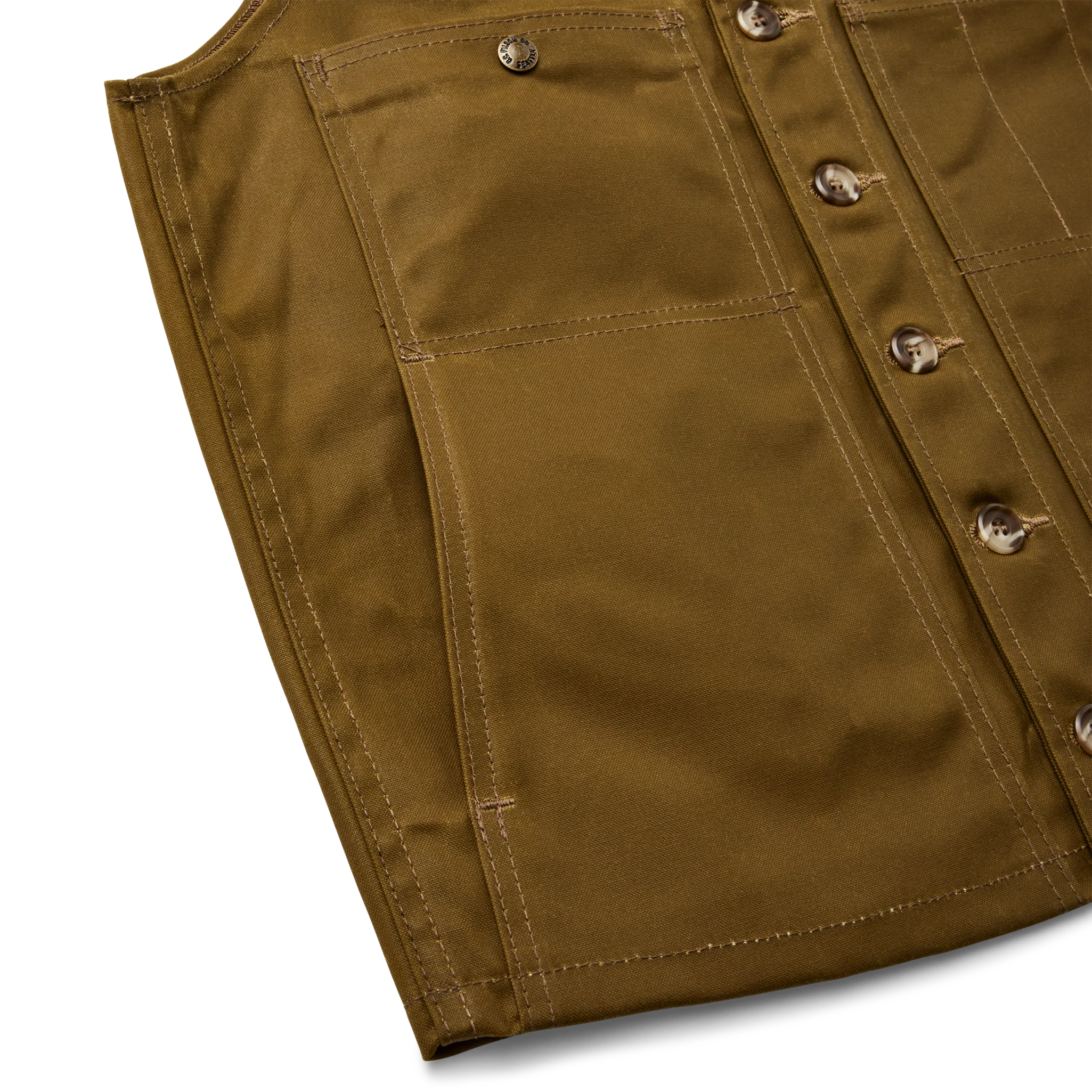 Oil Tin Cloth Vest - Dark Tan