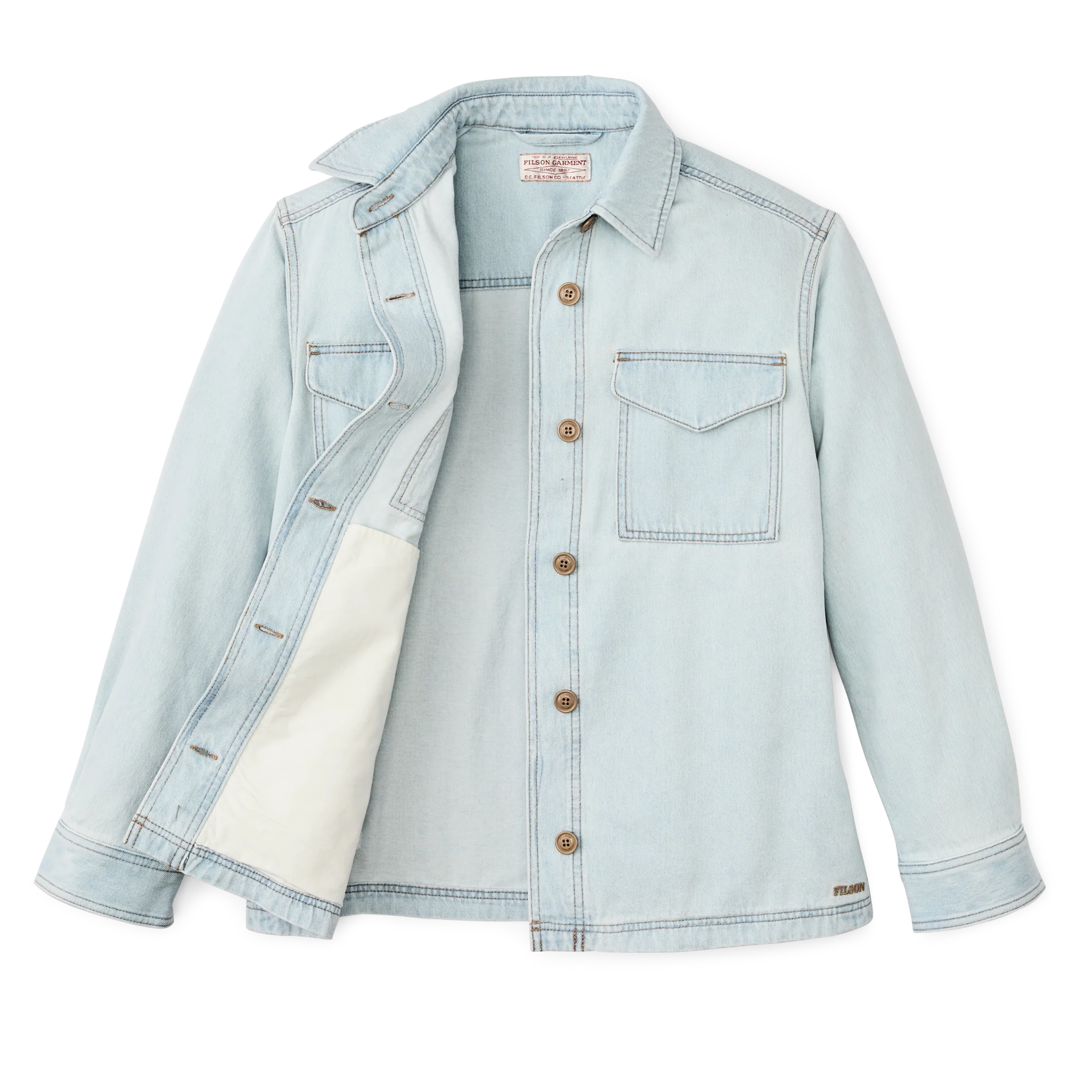 Women's 9-oz. Denim Jac-shirt - Sun Bleach