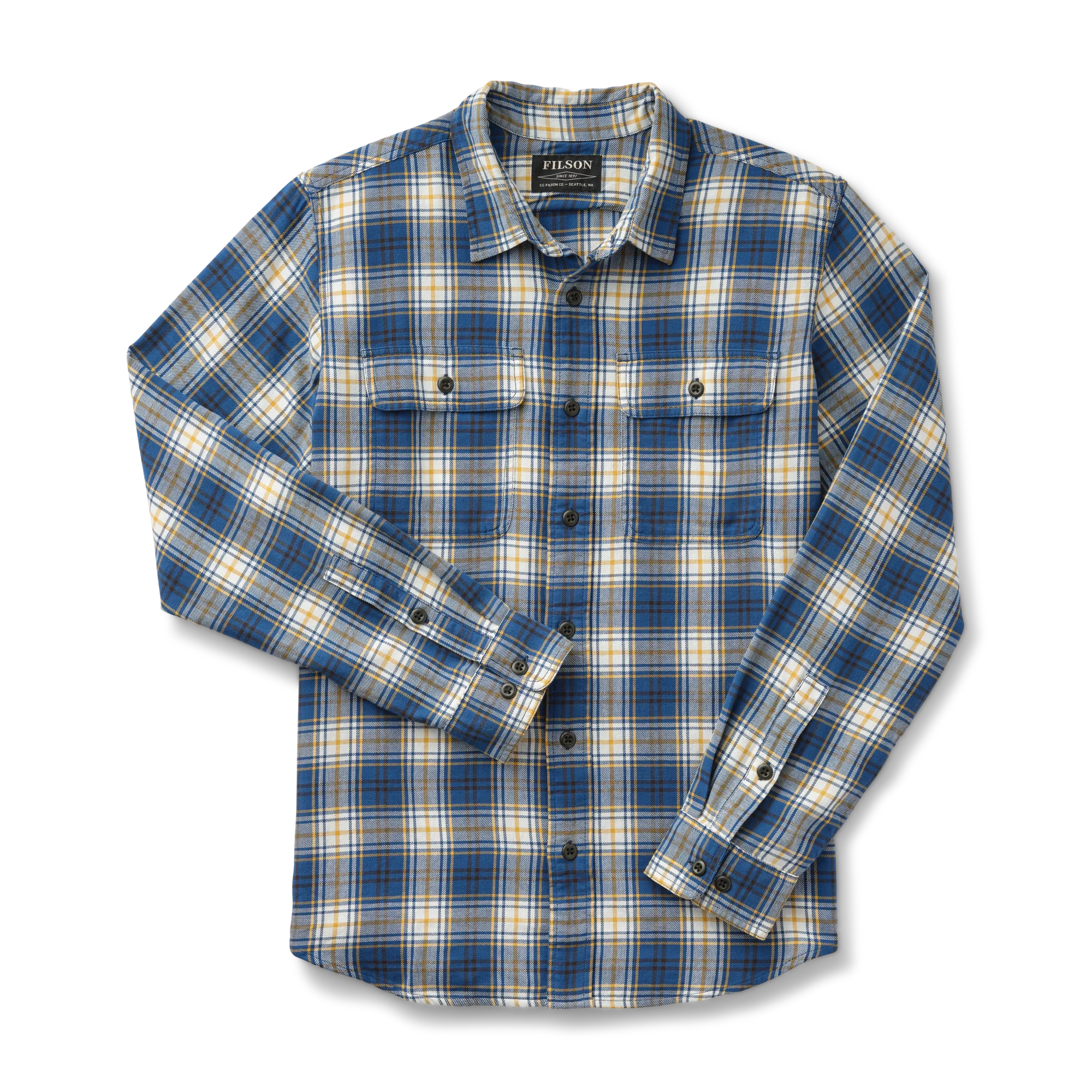 Scout Shirt - Blue/gold/white Plaid