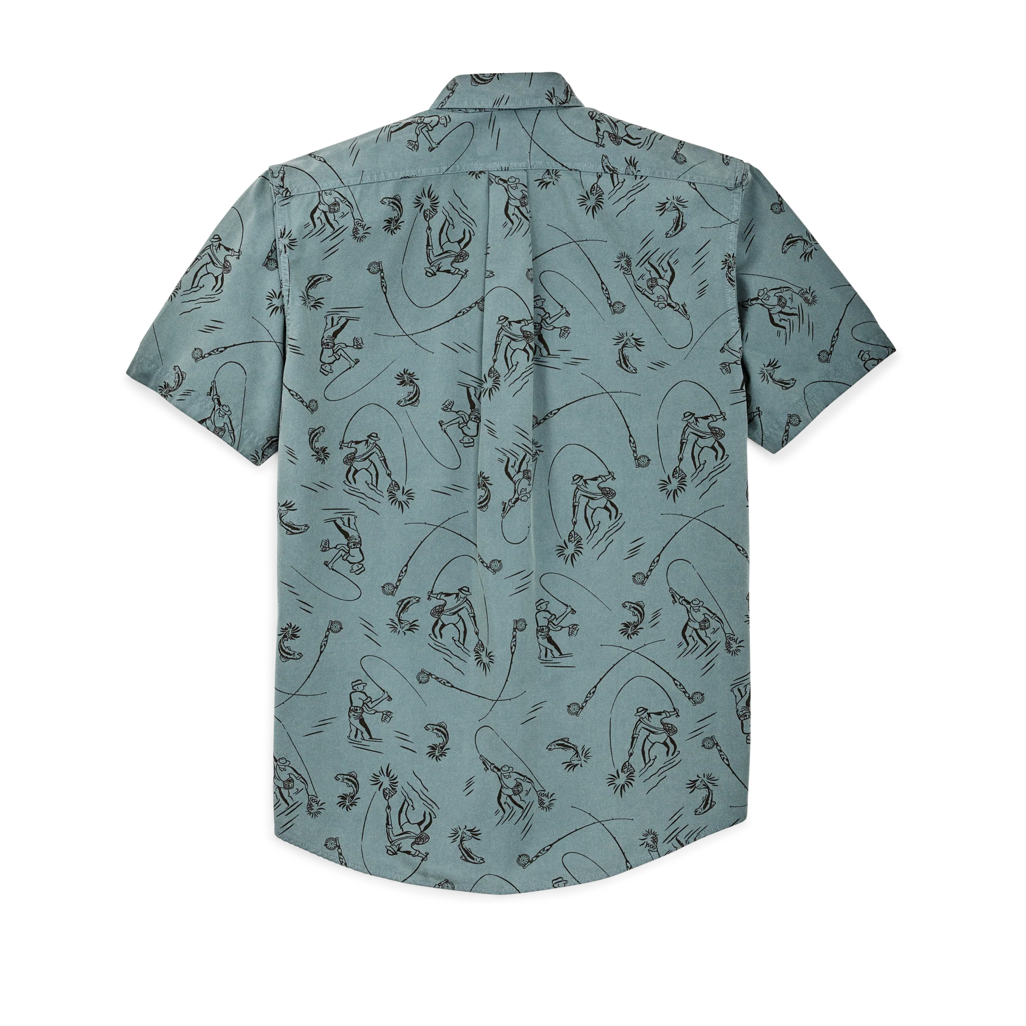 Short Sleeve Lightweight Alaskan Guide Shirt - Blue Gray / Fly Fishing