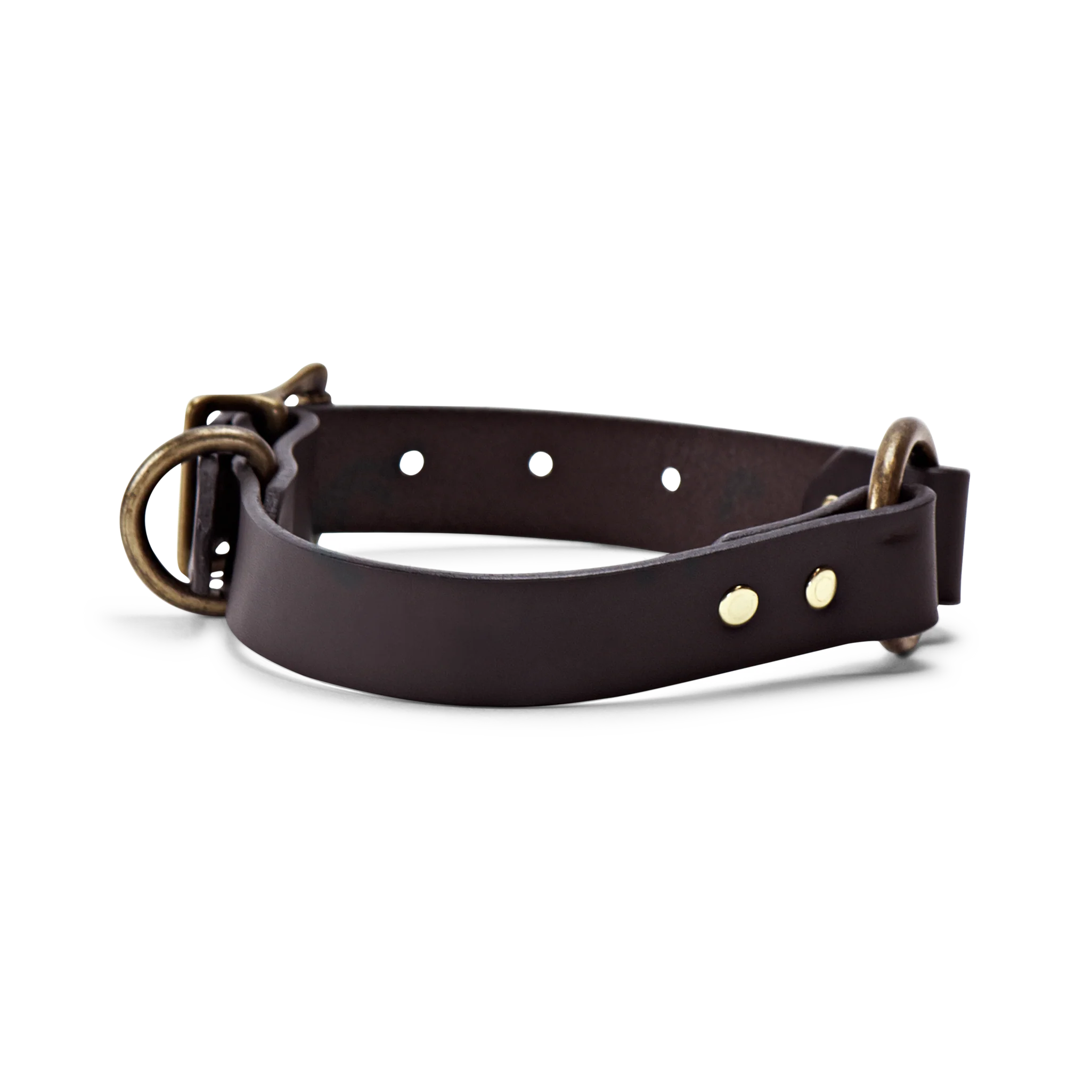 Bridle Leather Dog Collar - Brown