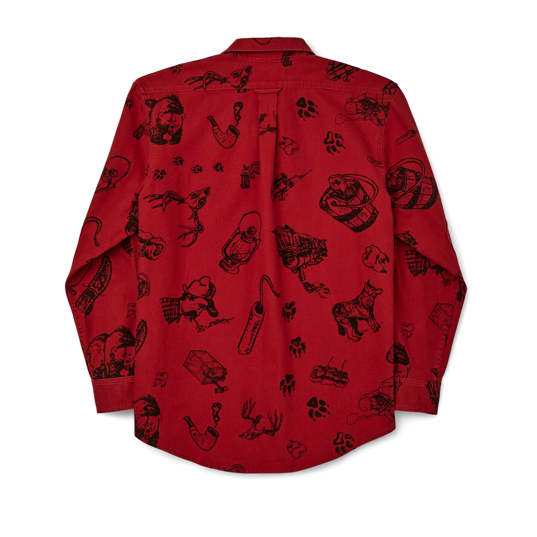 Vintage Wash Alaskan Guide Shirt - Freddy Cats - Yukon Route Print