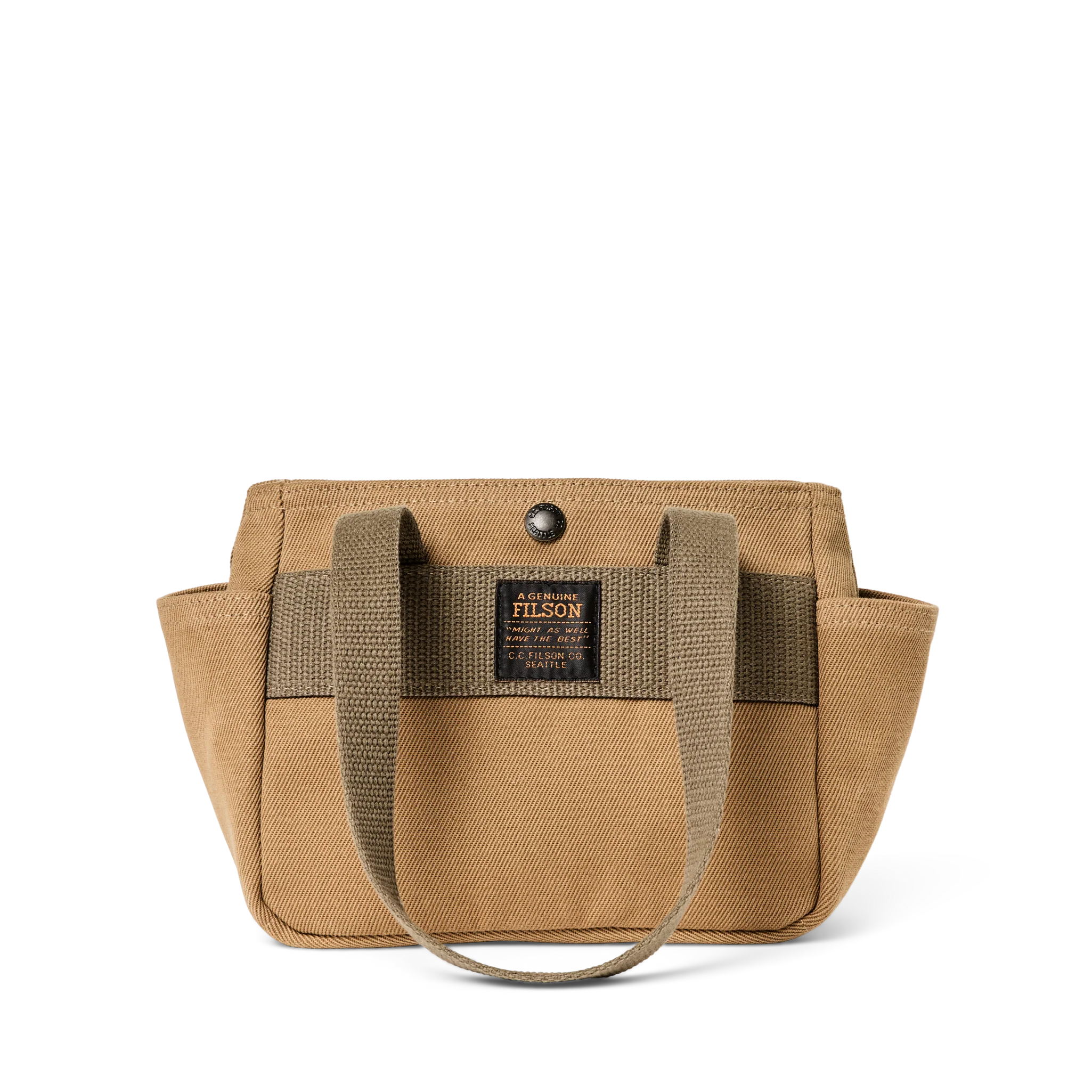 Rugged Twill Small Open Tote Bag - Tan