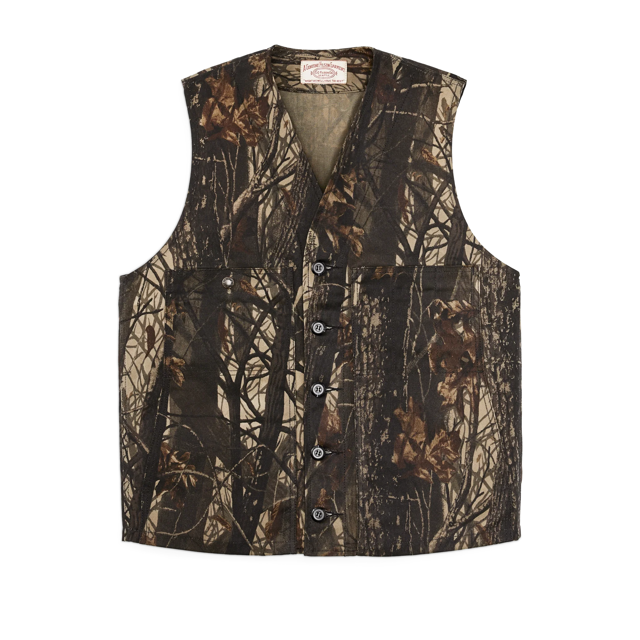 Oil Tin Cloth Vest - Realtree Hardwoods Camo