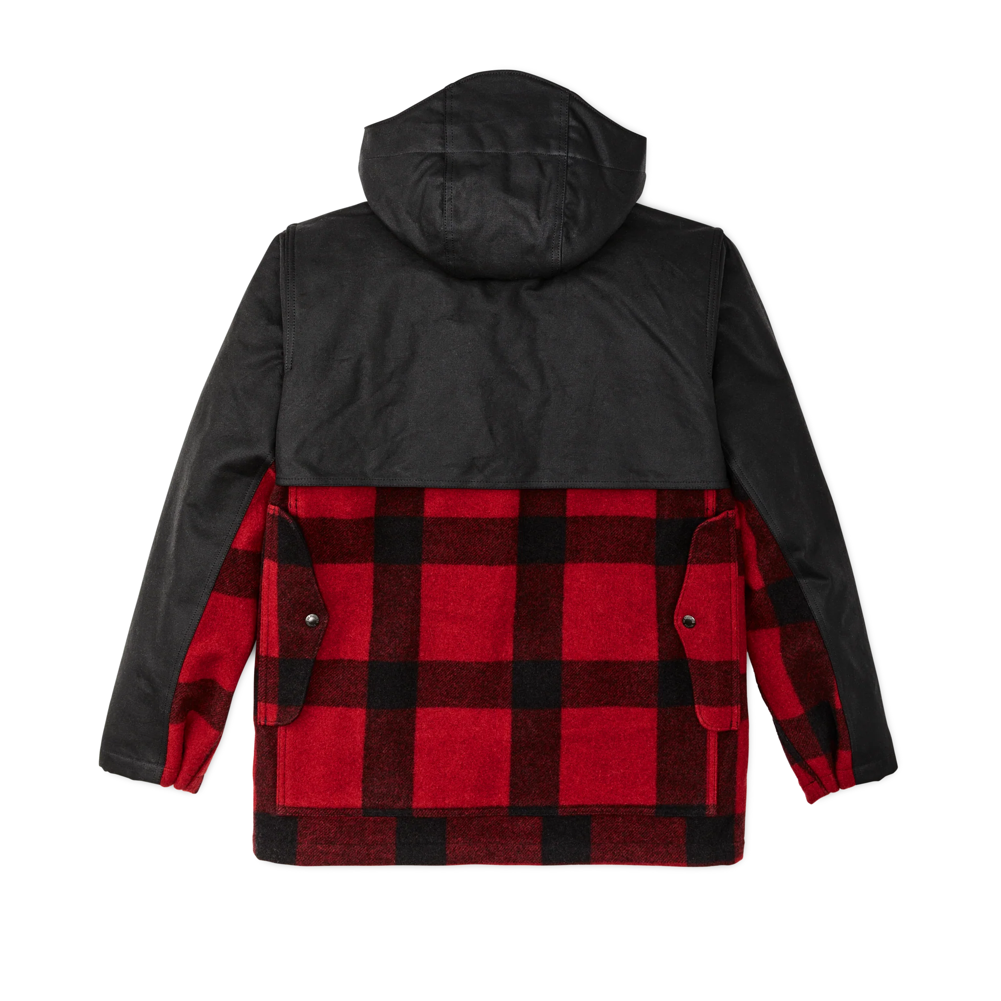 Mackinaw Wool Double Coat - Red Black Classic Plaid