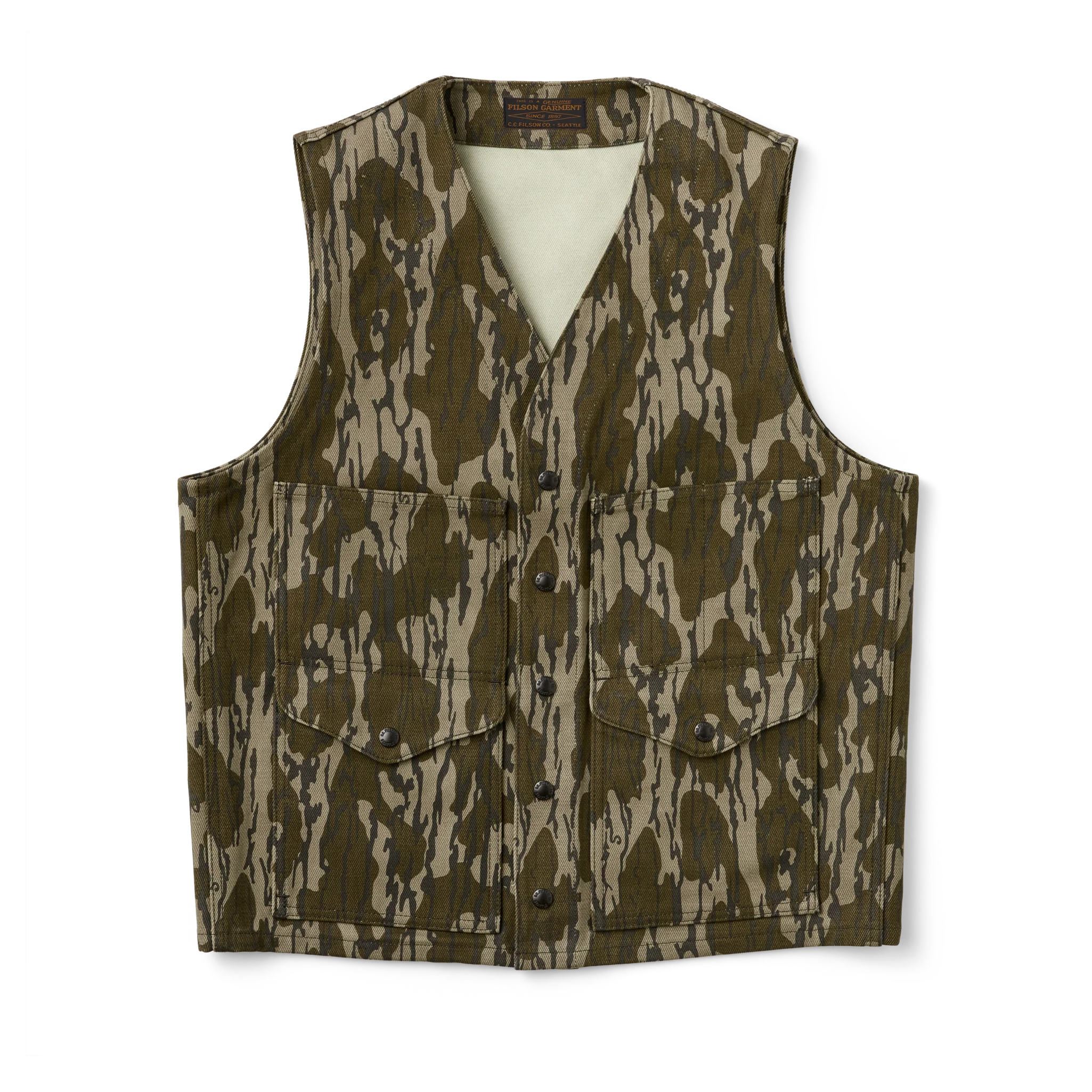 Rugged Twill Cruiser Vest - Mossy Oak Bottomland