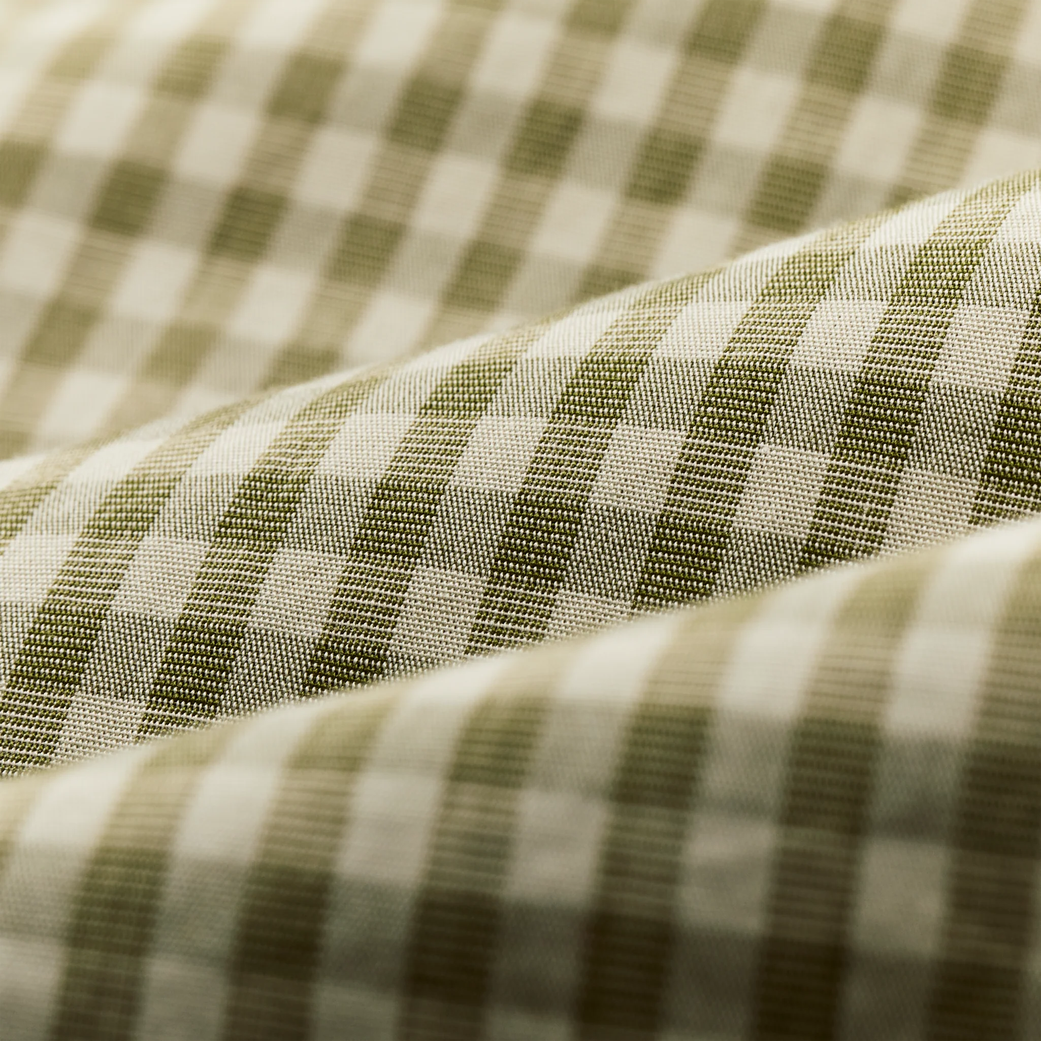 Filson's Washed Short Sleeve Feather Cloth Shirt - Green / Ivory Gingham