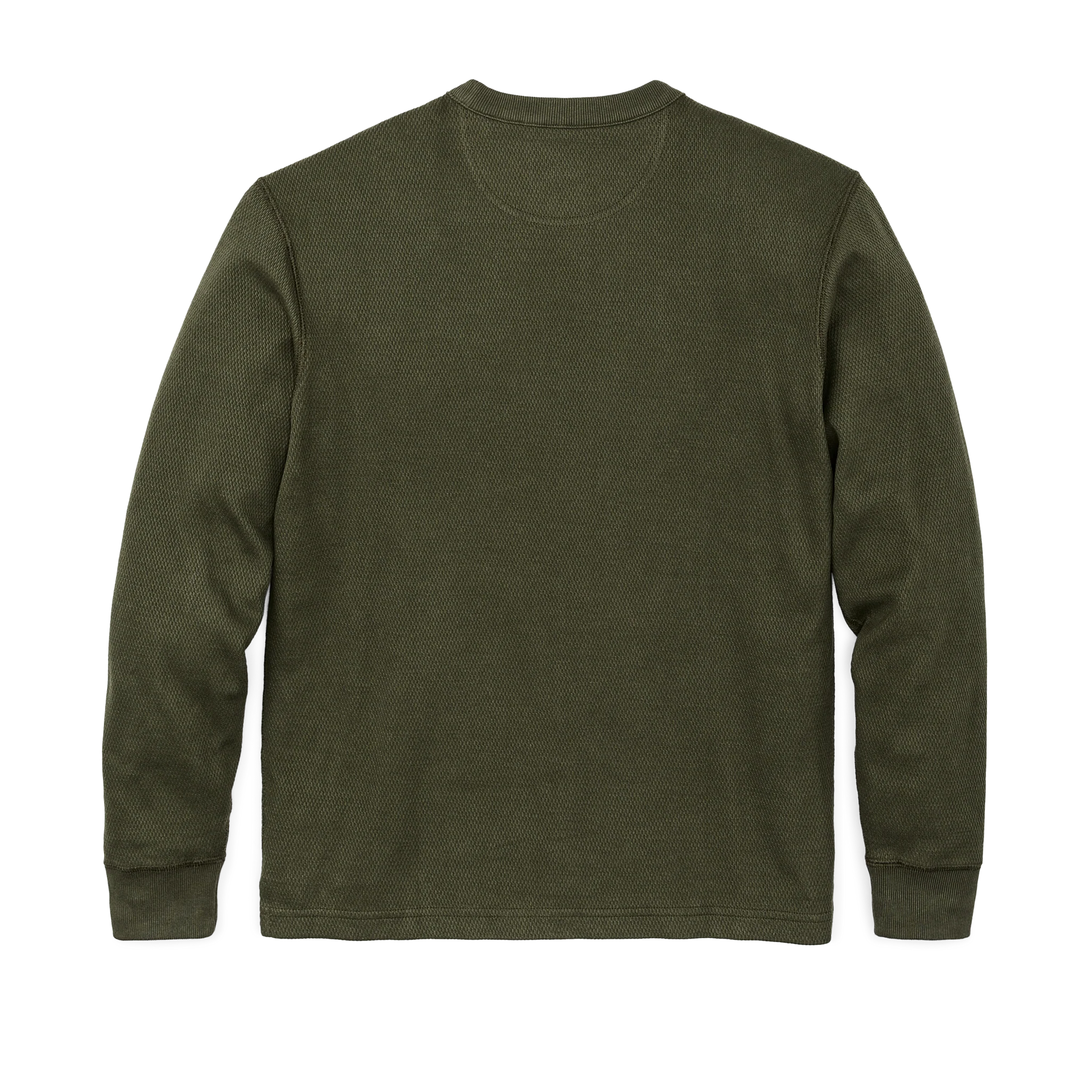 Waffle Knit Thermal Crewneck - Mossy Rock