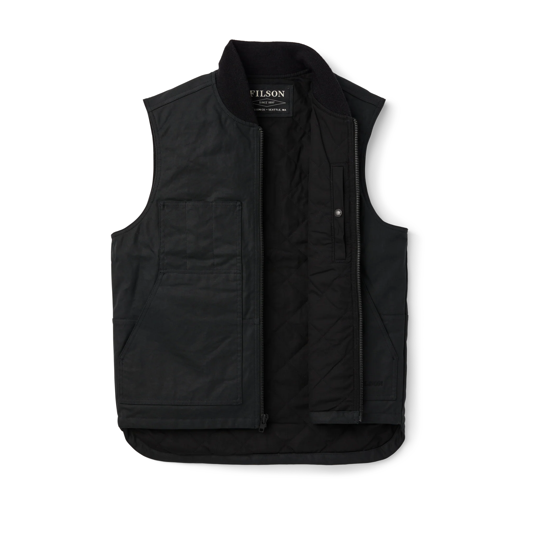 Tin Cloth Insulated Work Vest - Black