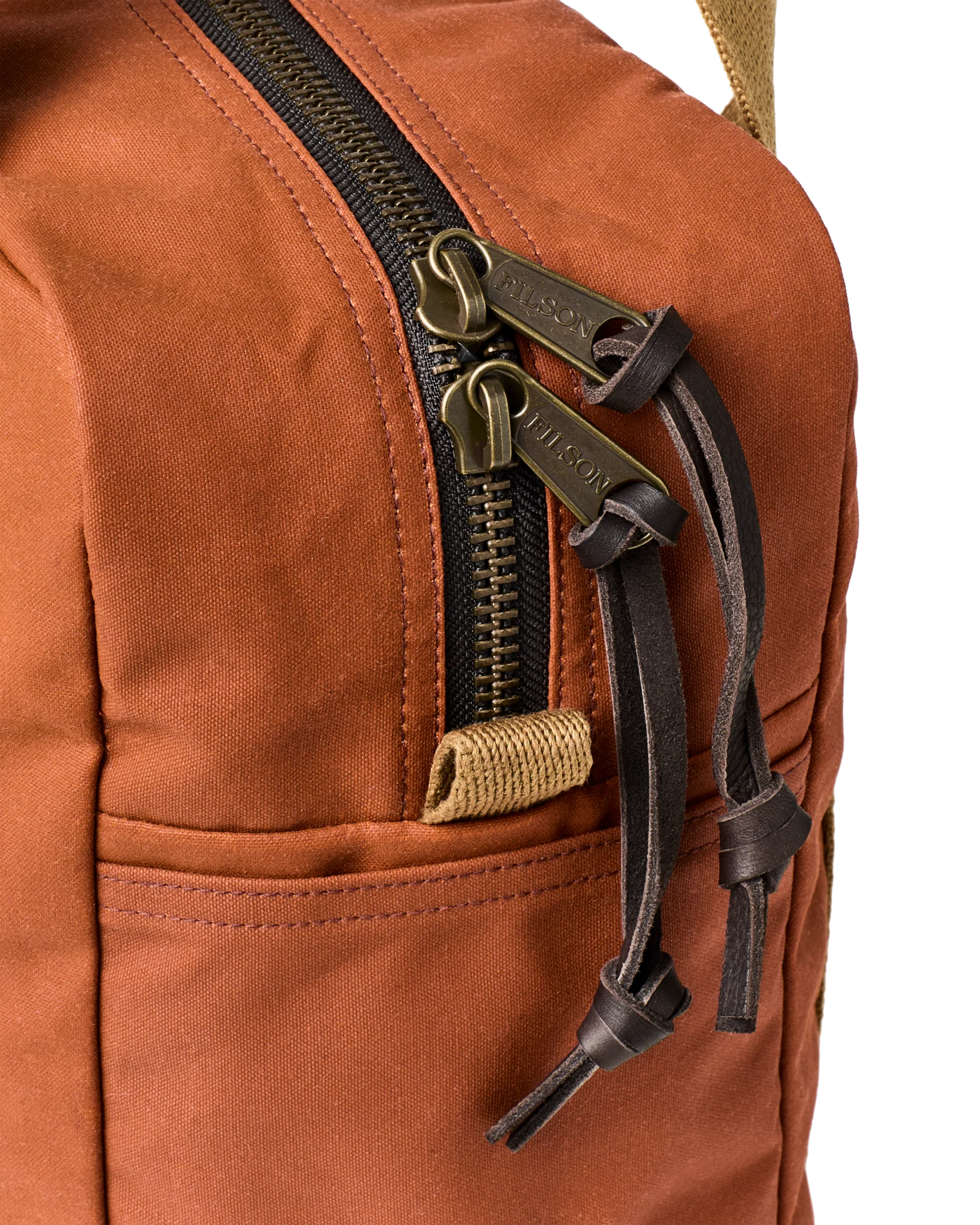 Tin Cloth Zipper Tote Bag - Rust