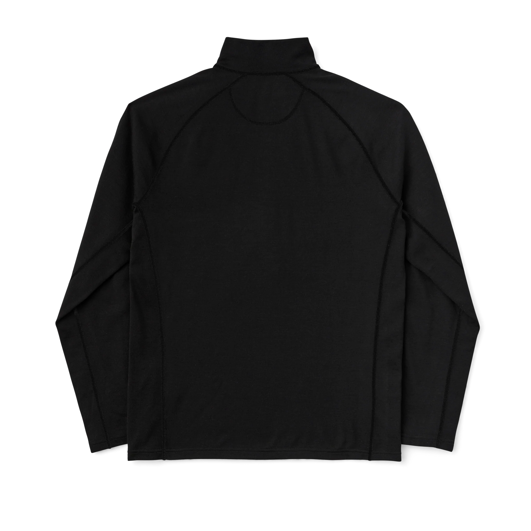 400g Merino Wool Long Sleeve Half-zip - Black