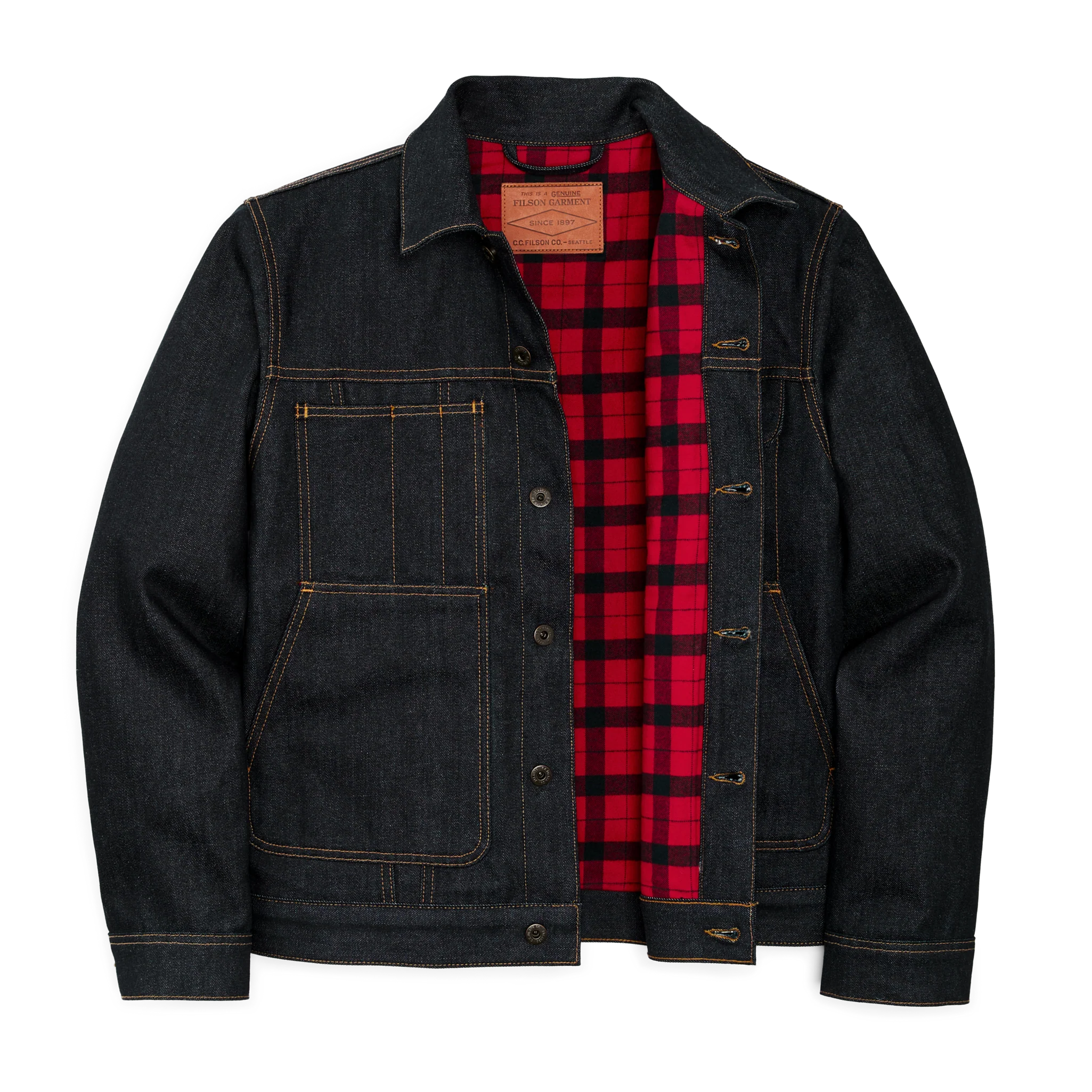 Lined Denim Short Cruiser Jacket - Raw Indigo