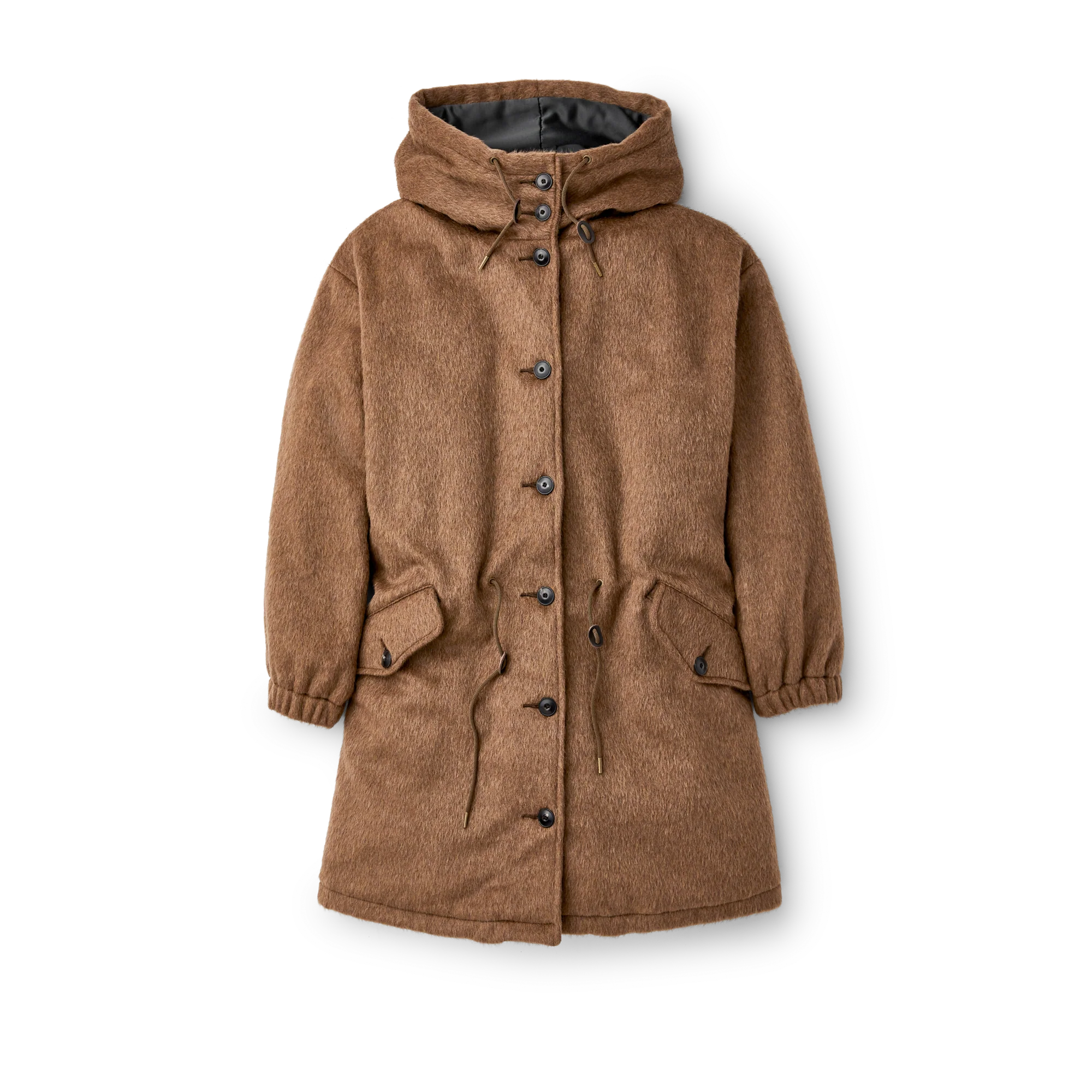 Women's Wool Mohair Parka - Brown