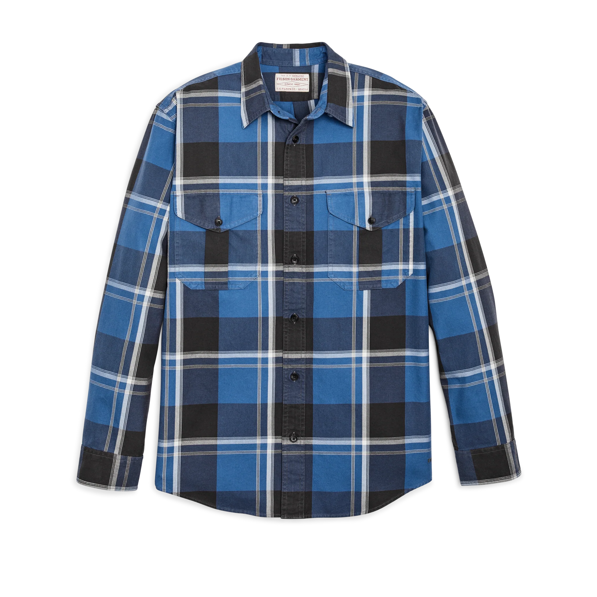 Lightweight Alaskan Guide Shirt - Blue / Faded Black / White Plaid