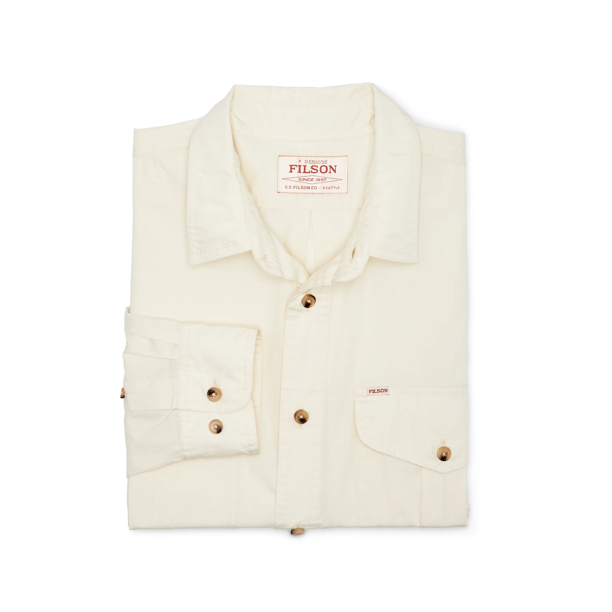 Filson's Washed Feather Cloth Shirt - Ivory